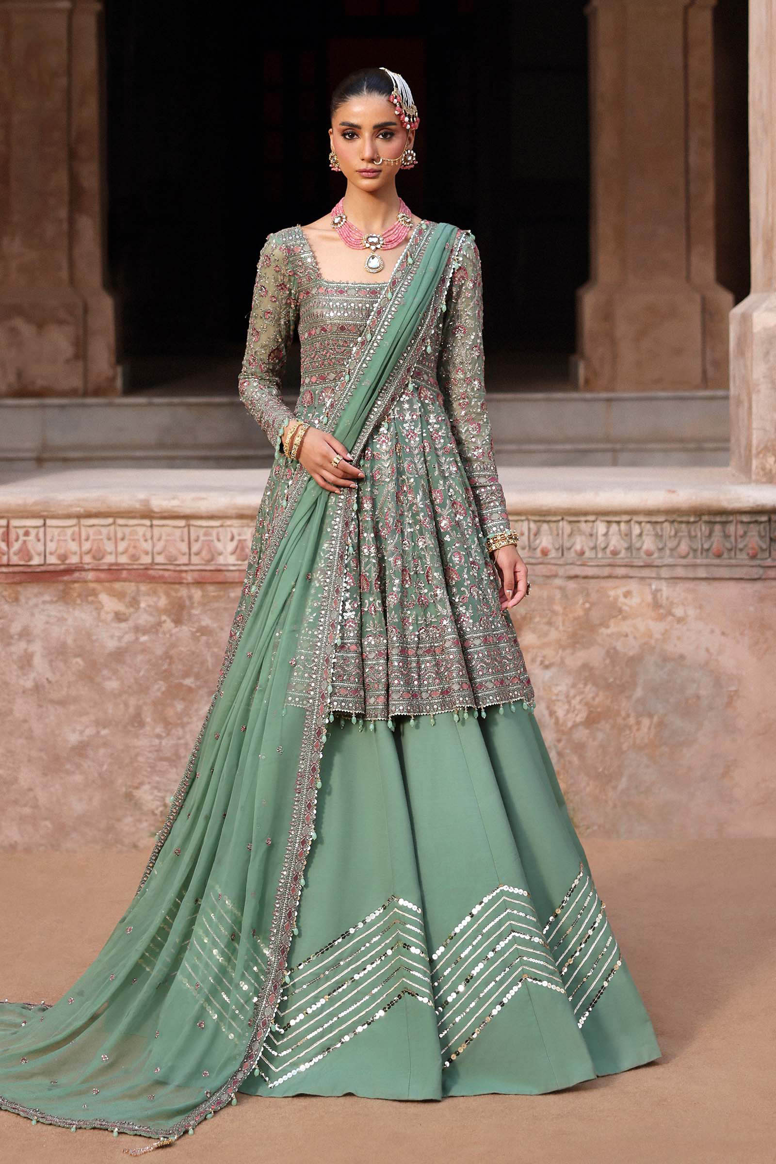 Embroidered Chiffon Fabric (3Pcs)