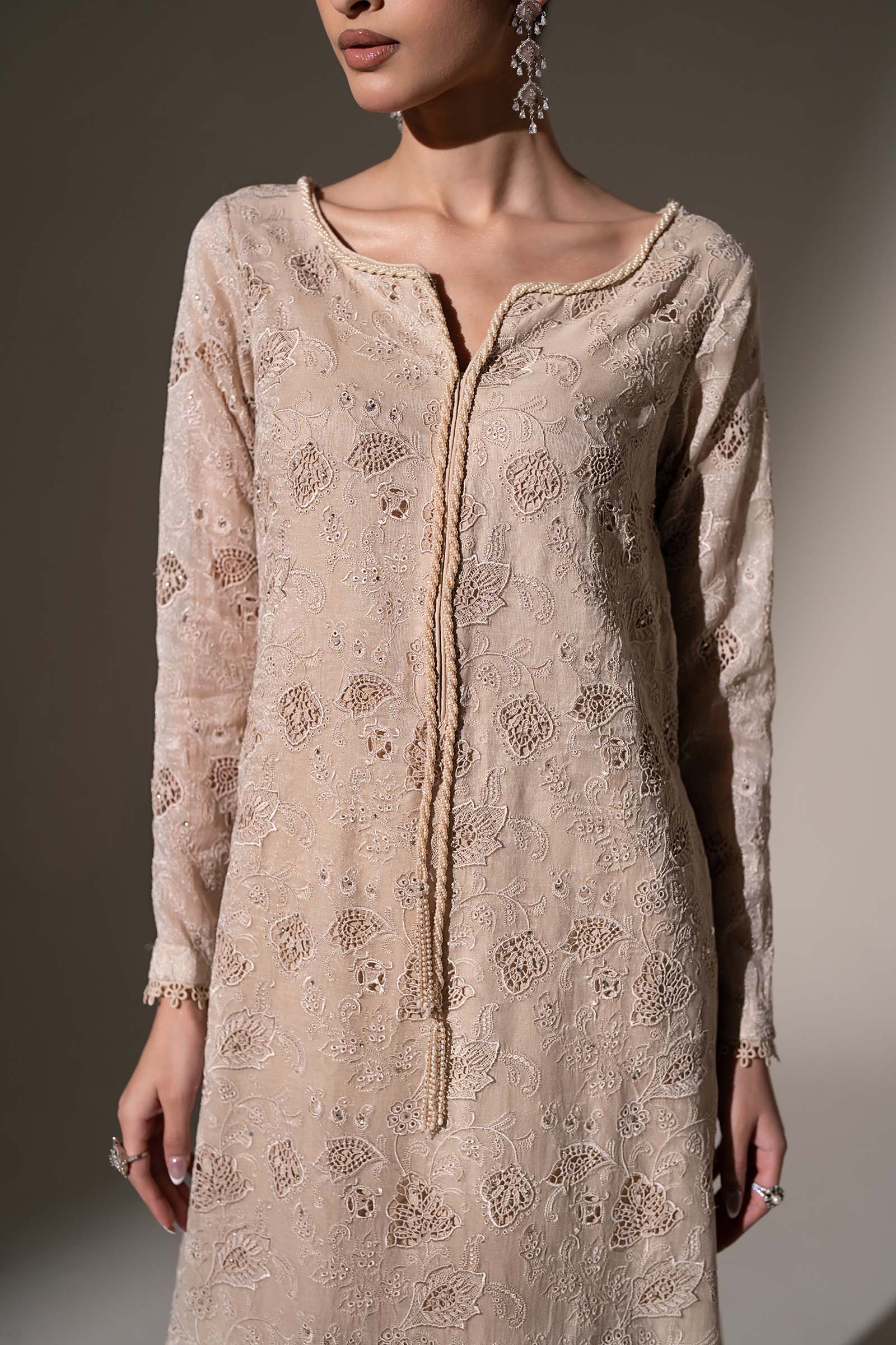 Embroidered Masoori Fabric (3Pcs)