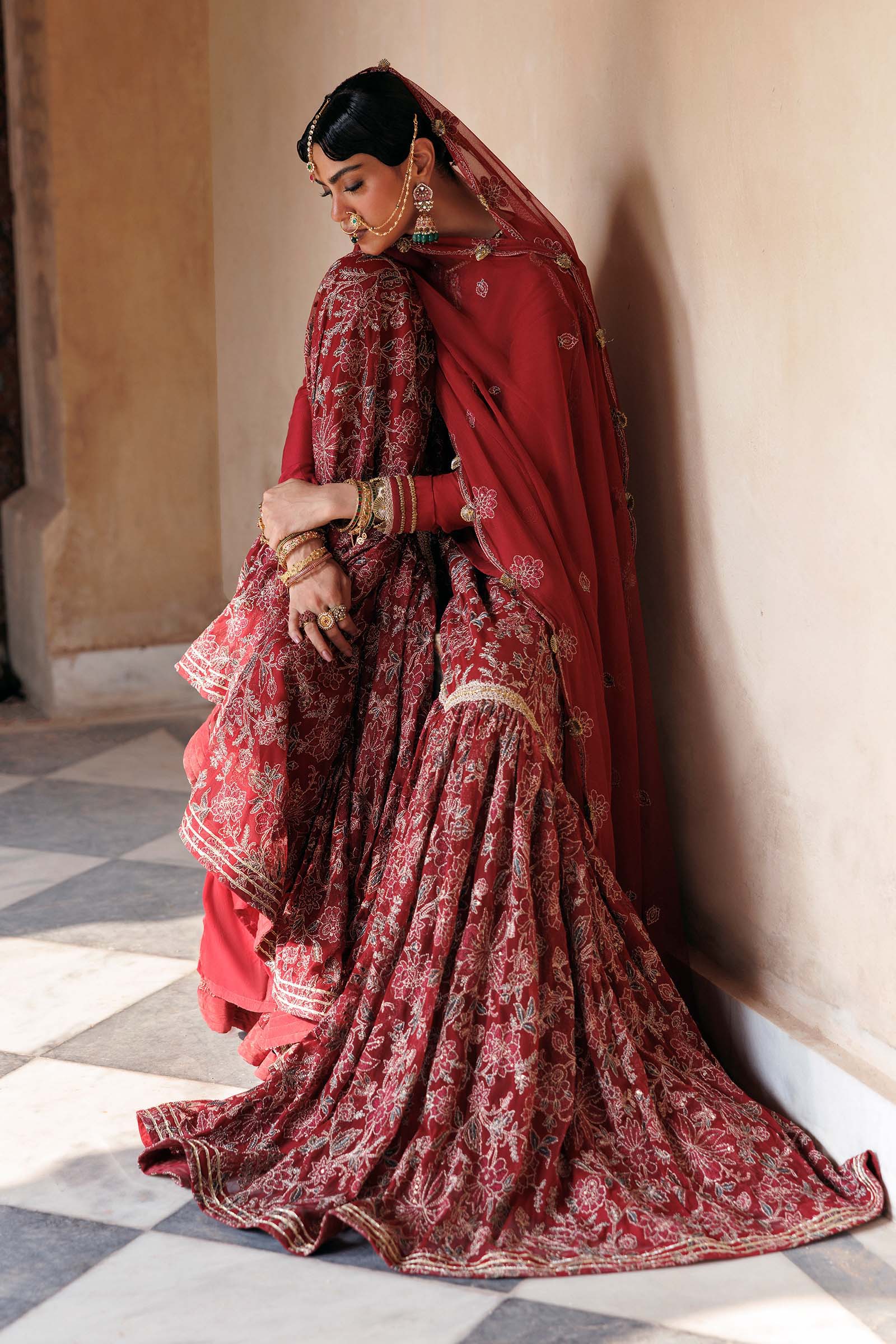 Embroidered Net Fabric (2Pcs)
