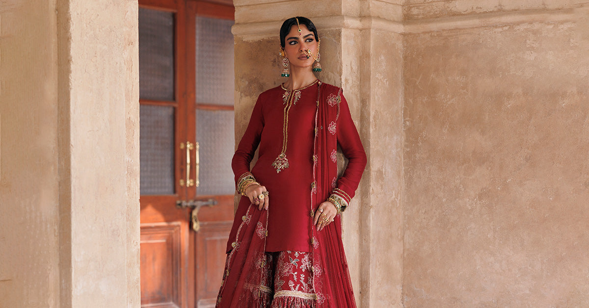 Embroidered Net Fabric (2Pcs)