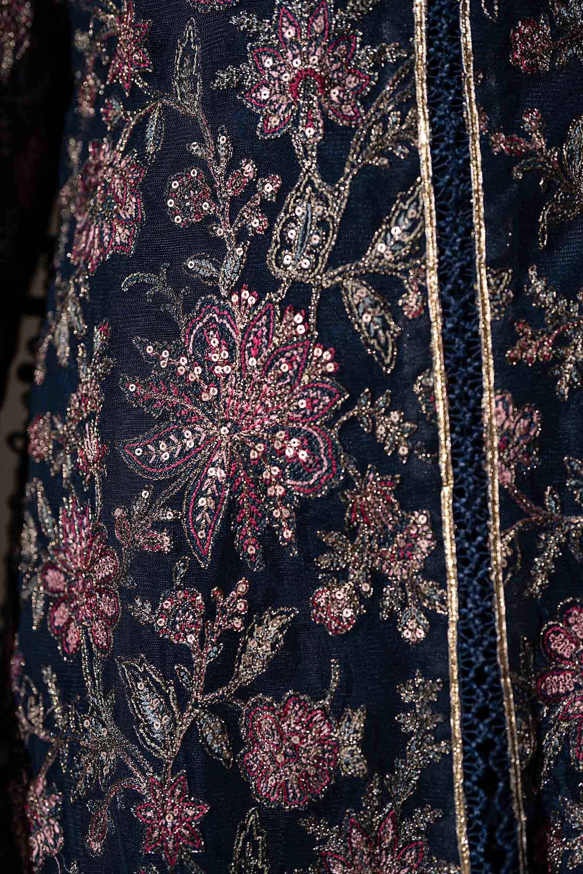 Embroidered Net Fabric (2Pcs)