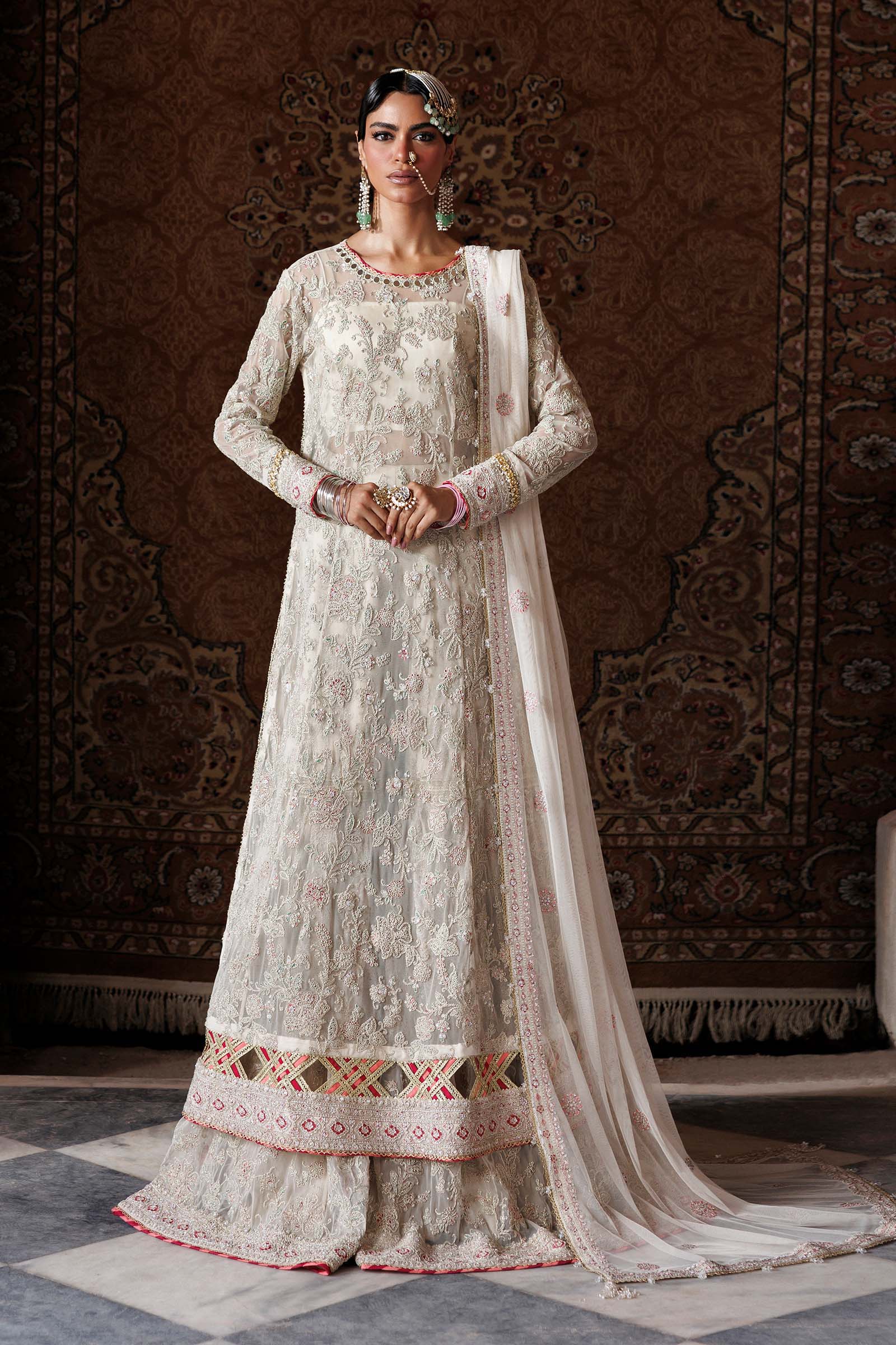 Embroidered Net Fabric (3Pcs)