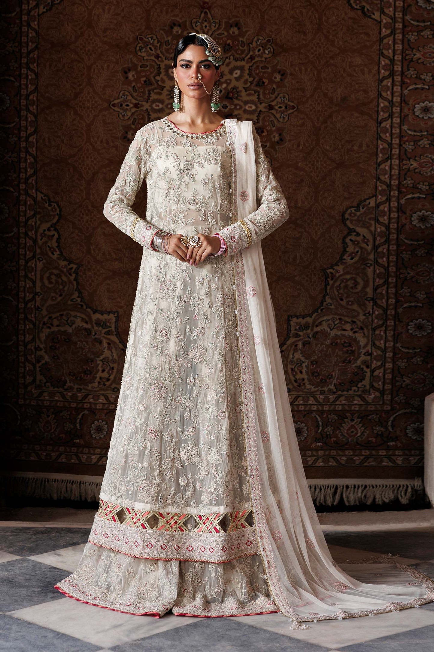 Embroidered Net Fabric (3Pcs)