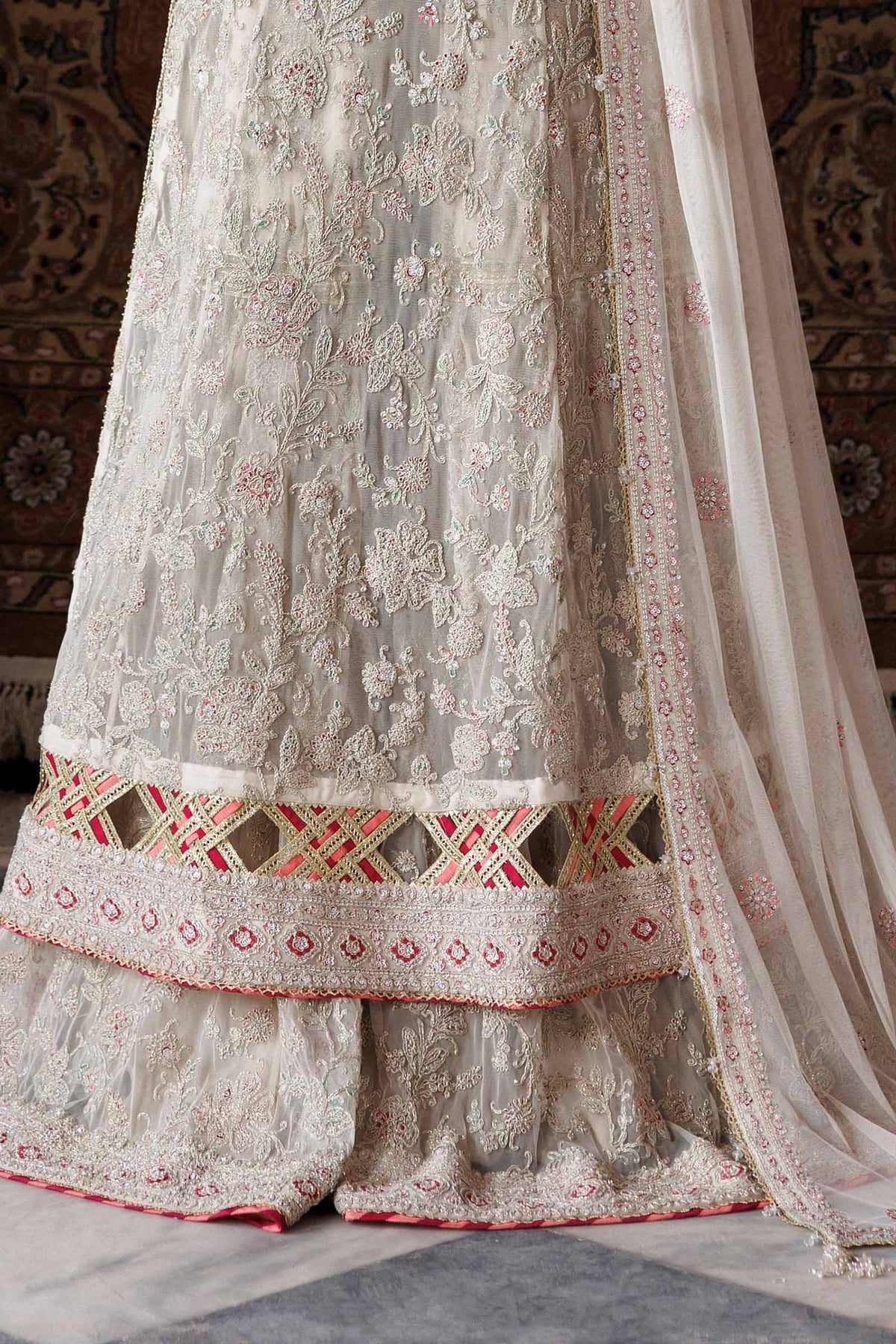 Embroidered Net Fabric (3Pcs)