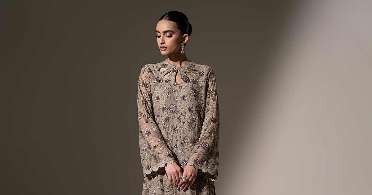 Embroidered Net Fabric (3Pcs)