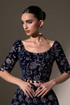 Embroidered Velvet Fabric (1Pc)