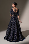 Embroidered Velvet Fabric (1Pc)