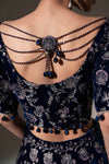 Embroidered Velvet Fabric (1Pc)