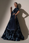 Embroidered Velvet Fabric (1Pc)