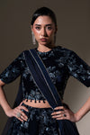 Embroidered Velvet Fabric (1Pc)