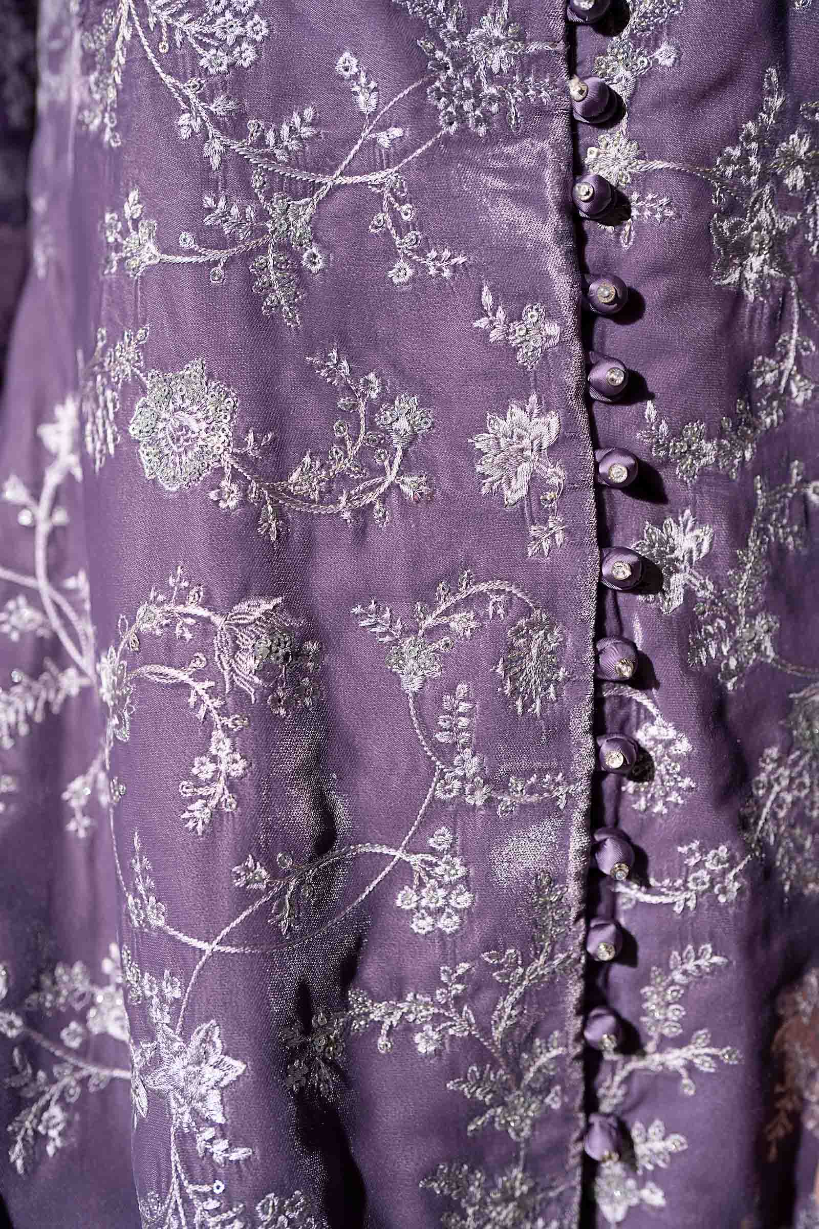 Embroidered Velvet Fabric (1Pc)