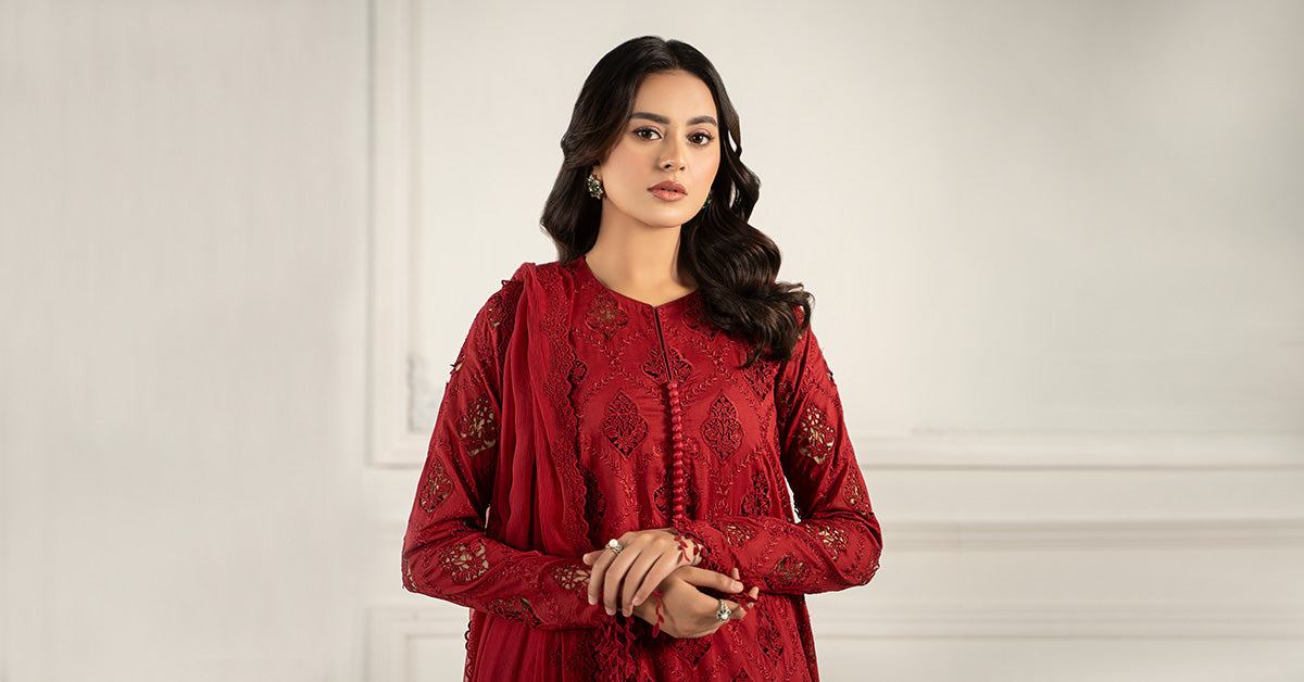 Embroidered Lawn Fabric (3Pcs) | LF-807