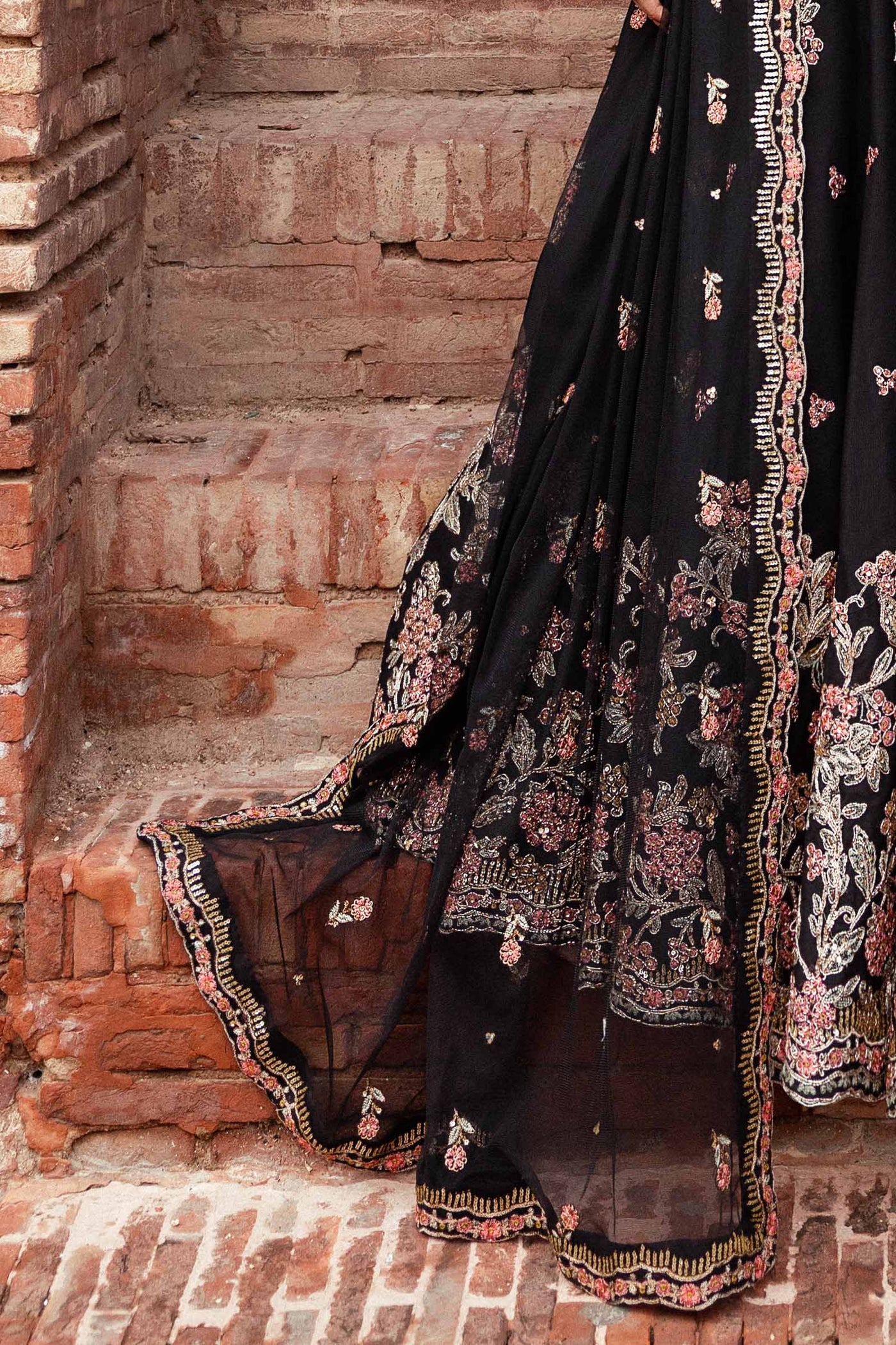 Embroidered Net Fabric (2Pcs) | LF-902