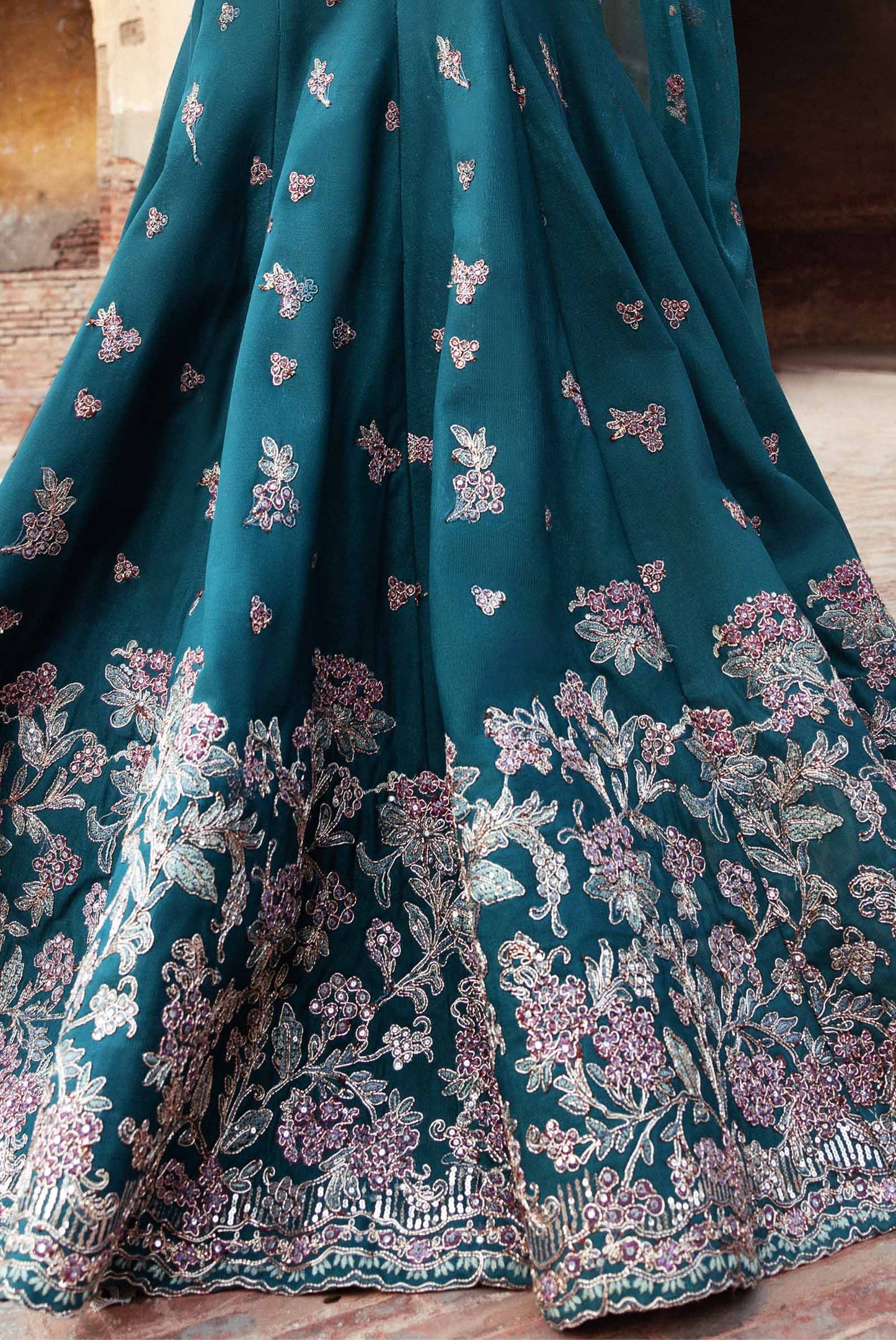 Embroidered Net Fabric (2Pcs) | LF-903