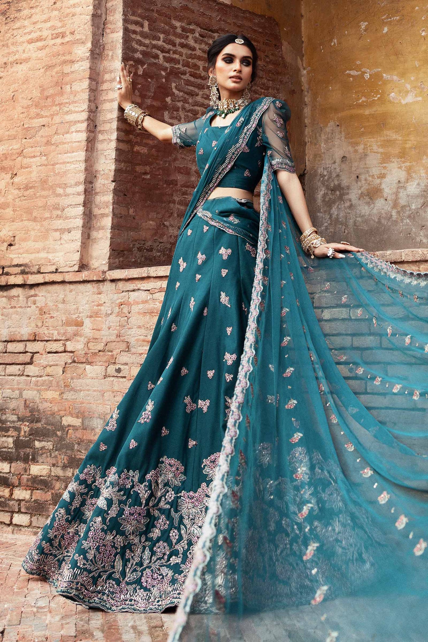 Embroidered Net Fabric (2Pcs) | LF-903