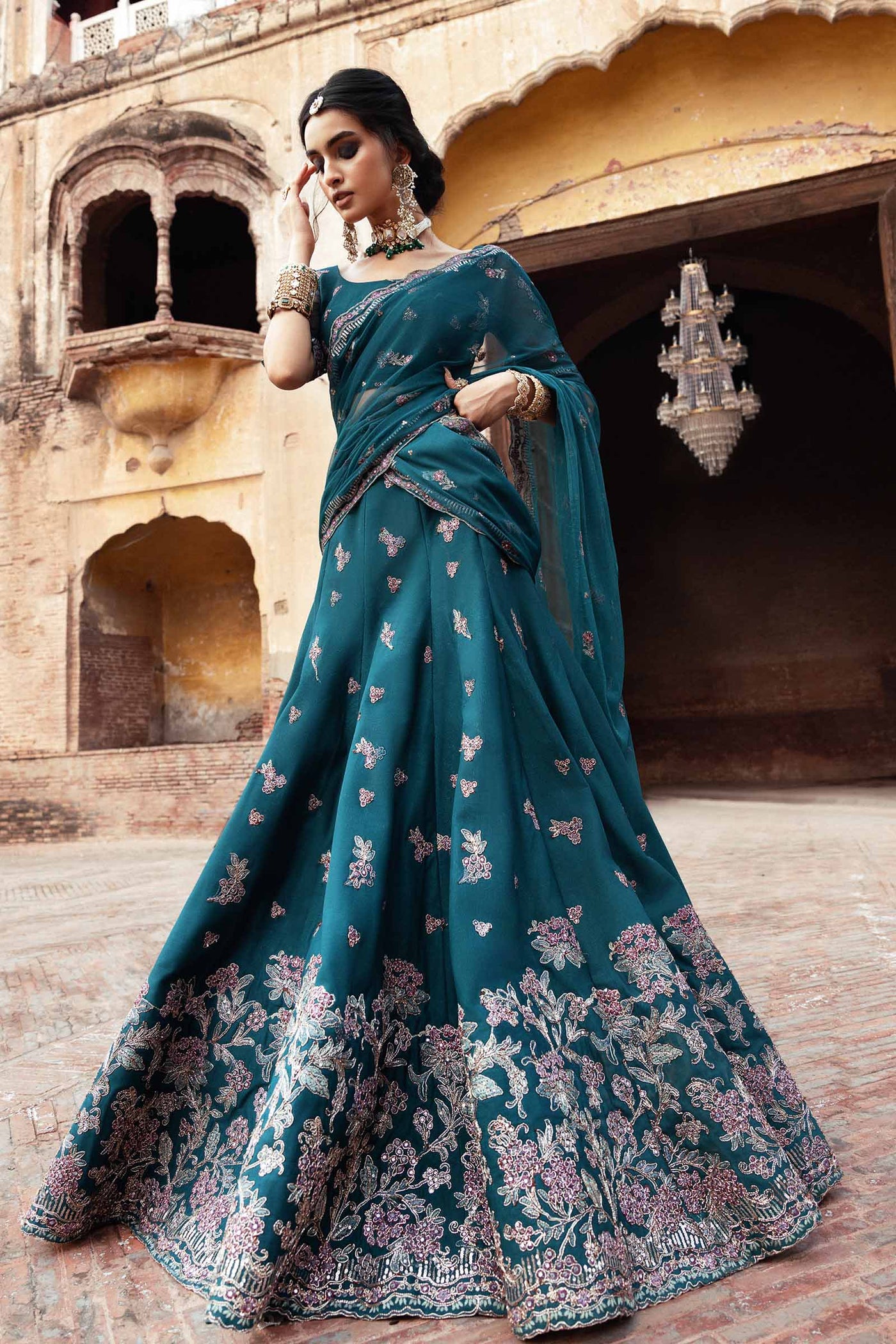 Embroidered Net Fabric (2Pcs) | LF-903