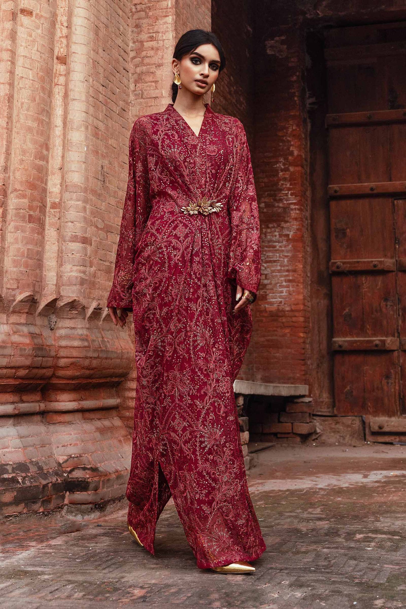 Embroidered Net Fabric (2Pcs) | LF-905