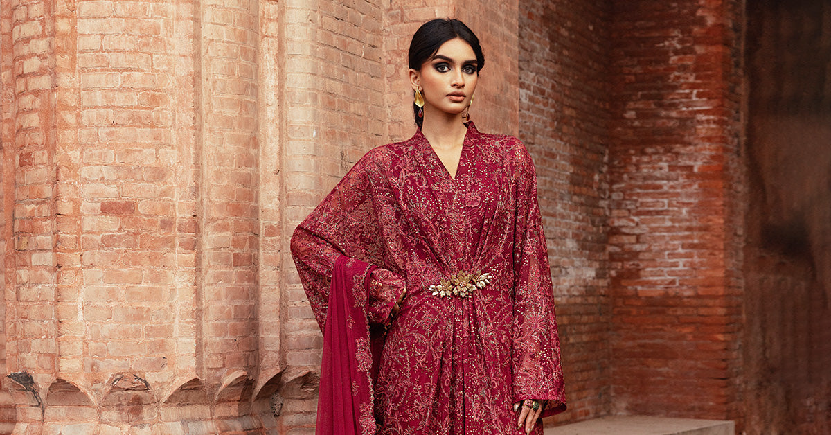 Embroidered Net Fabric (2Pcs) | LF-905