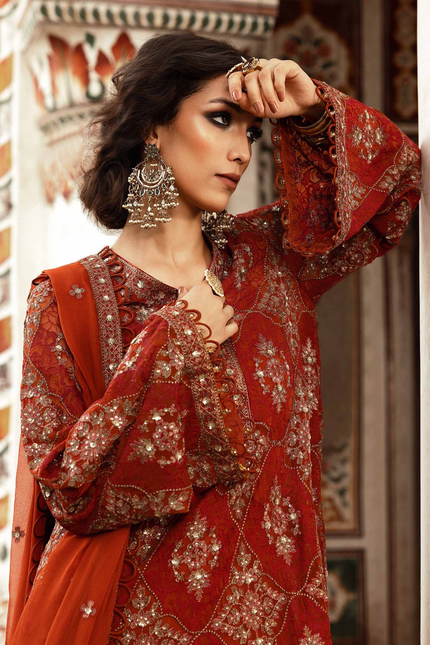 Embroidered Chiffon Fabric (2Pcs) | LF-913