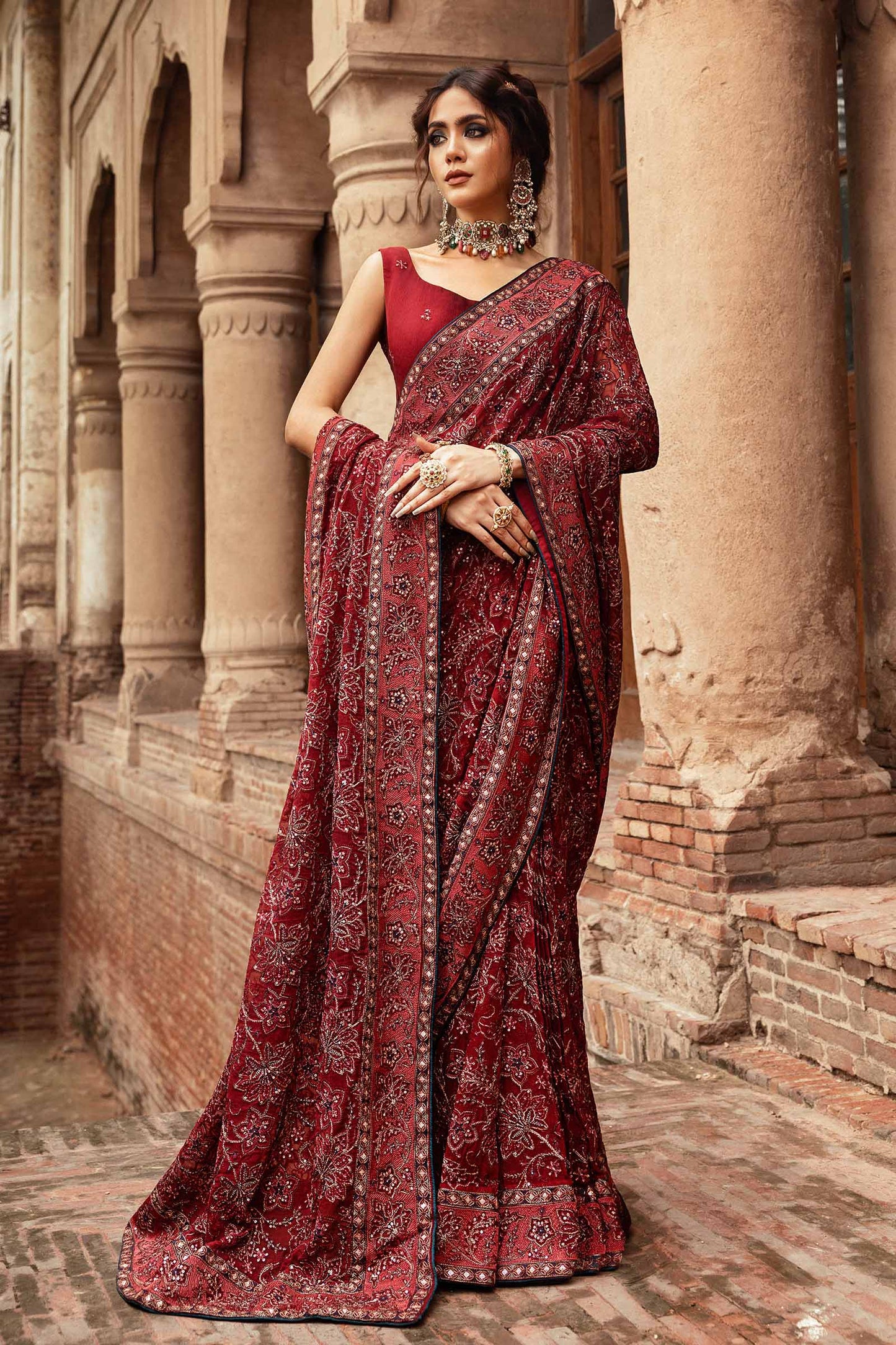 Embroidered Chiffon Fabric (2Pcs) | LF-914