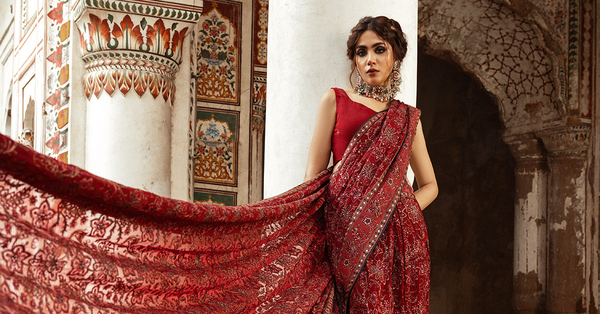 Embroidered Chiffon Fabric (2Pcs) | LF-914