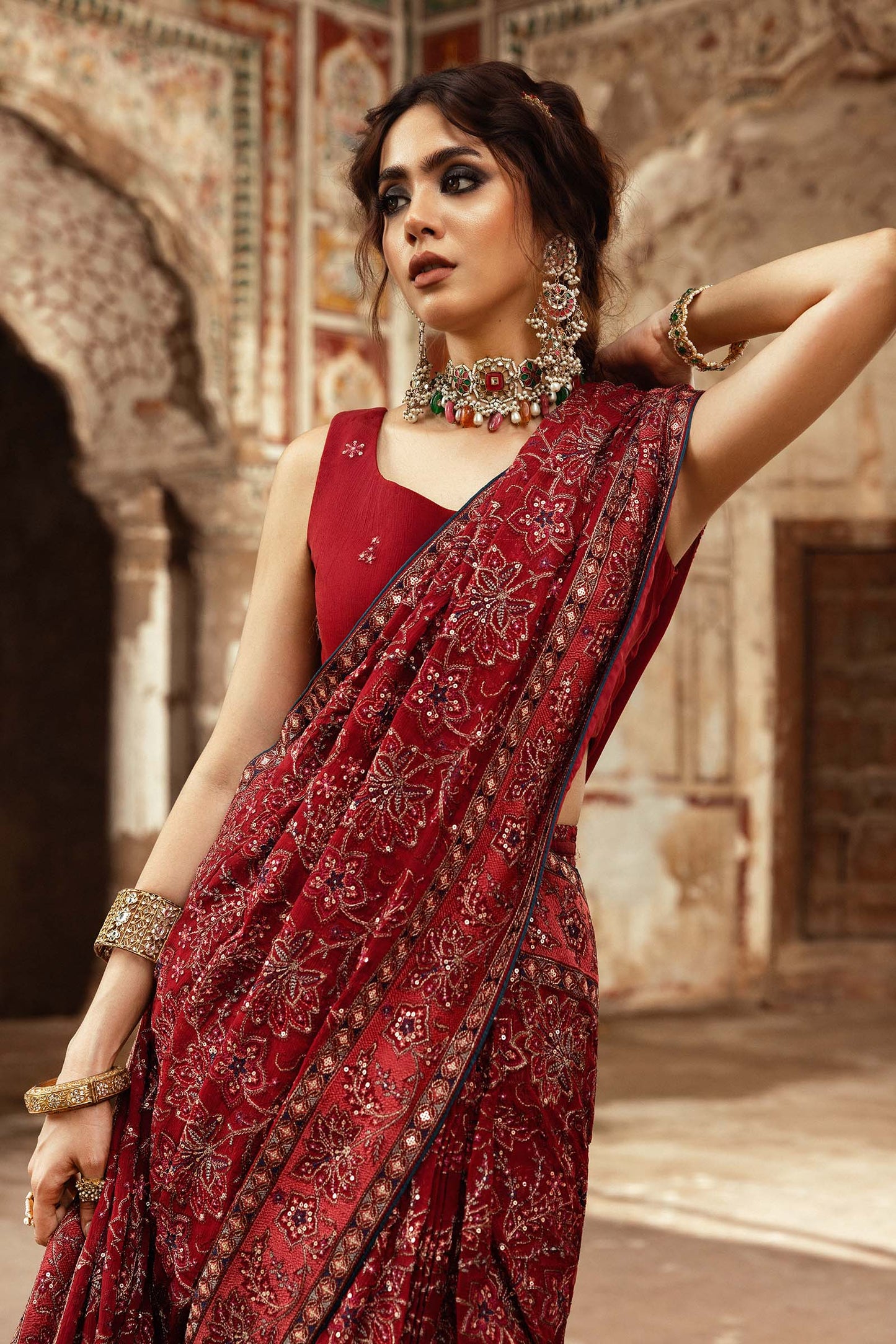 Embroidered Chiffon Fabric (2Pcs) | LF-914