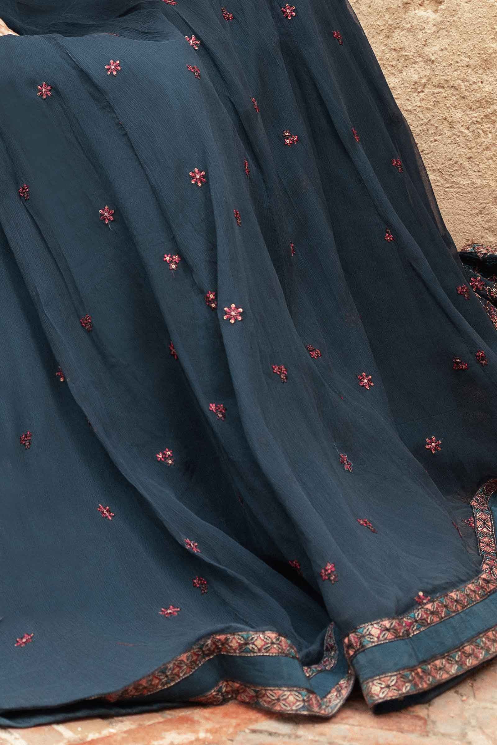 Embroidered Chiffon Fabric (2Pcs) | LF-915