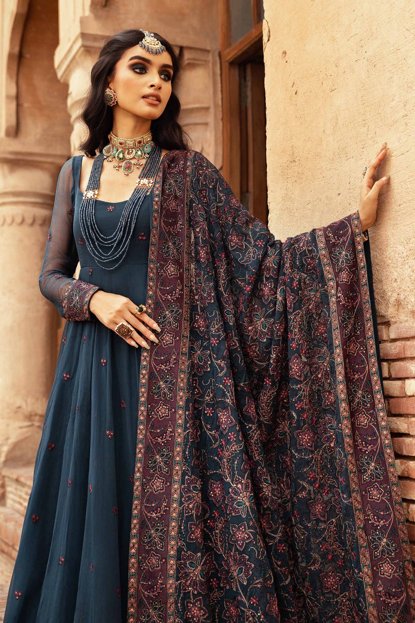 Embroidered Chiffon Fabric (2Pcs) | LF-915