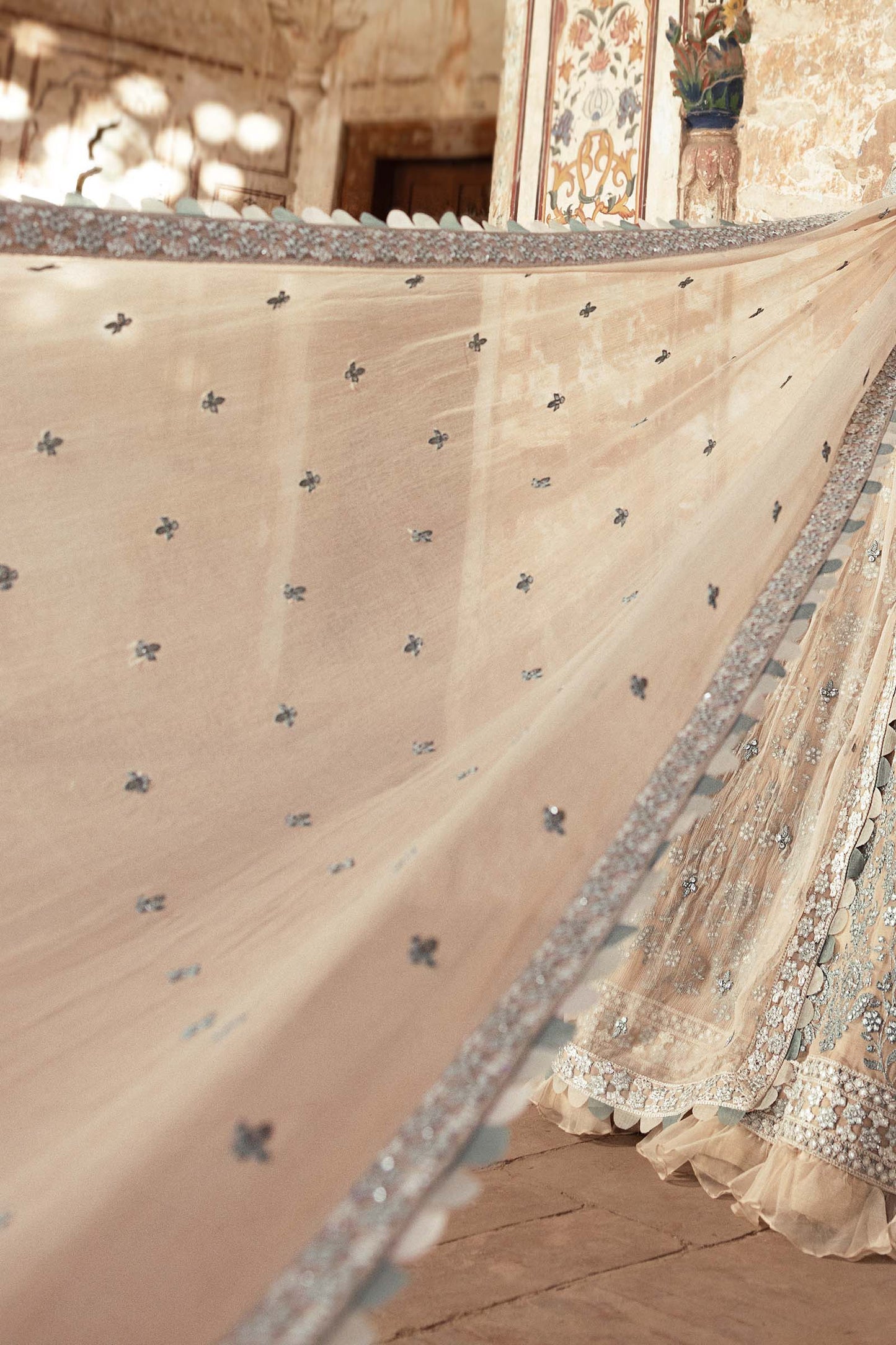 Embroidered Chiffon Fabric (2Pcs) | LF-918