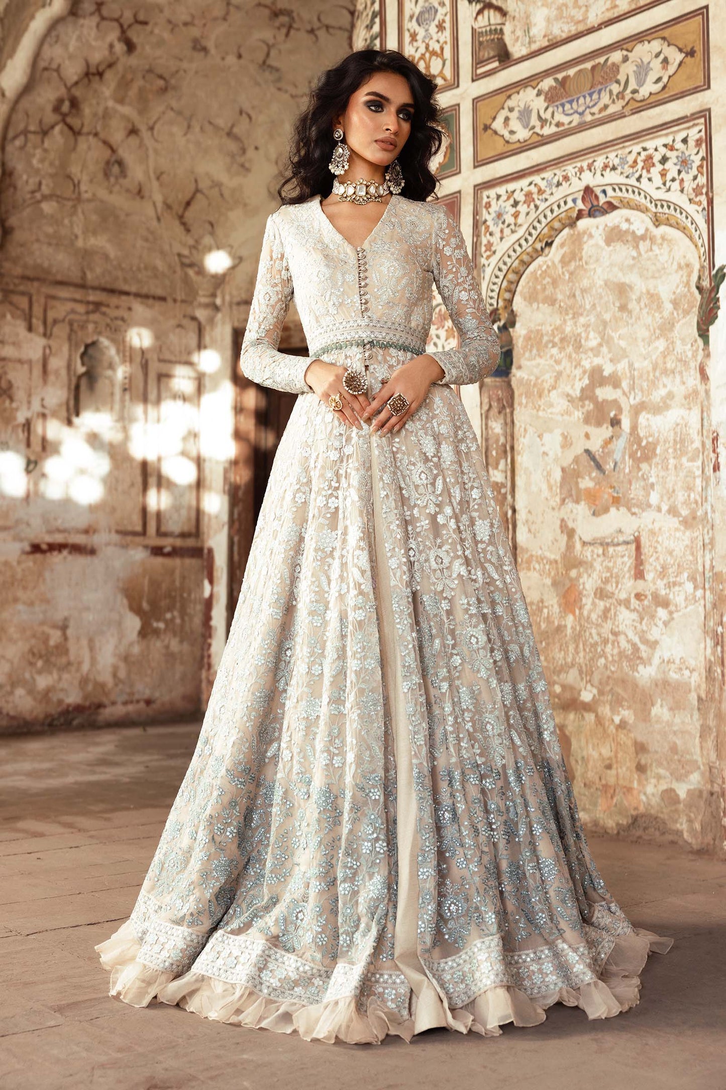 Embroidered Chiffon Fabric (2Pcs) | LF-918