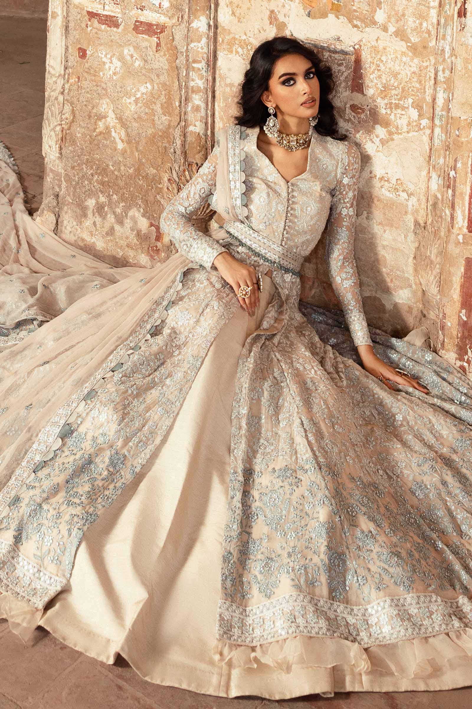 Embroidered Chiffon Fabric (2Pcs) | LF-918