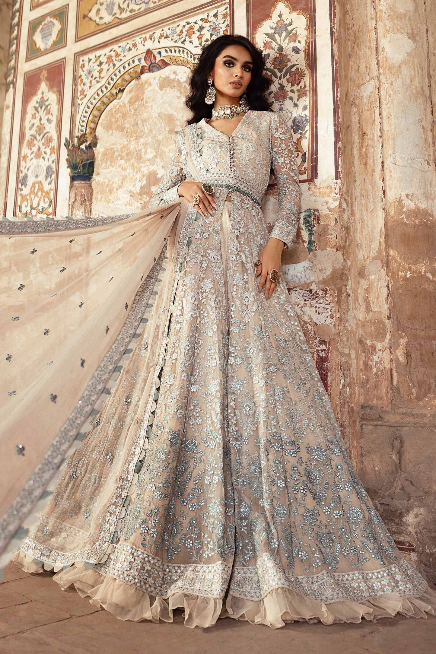 Embroidered Chiffon Fabric (2Pcs) | LF-918