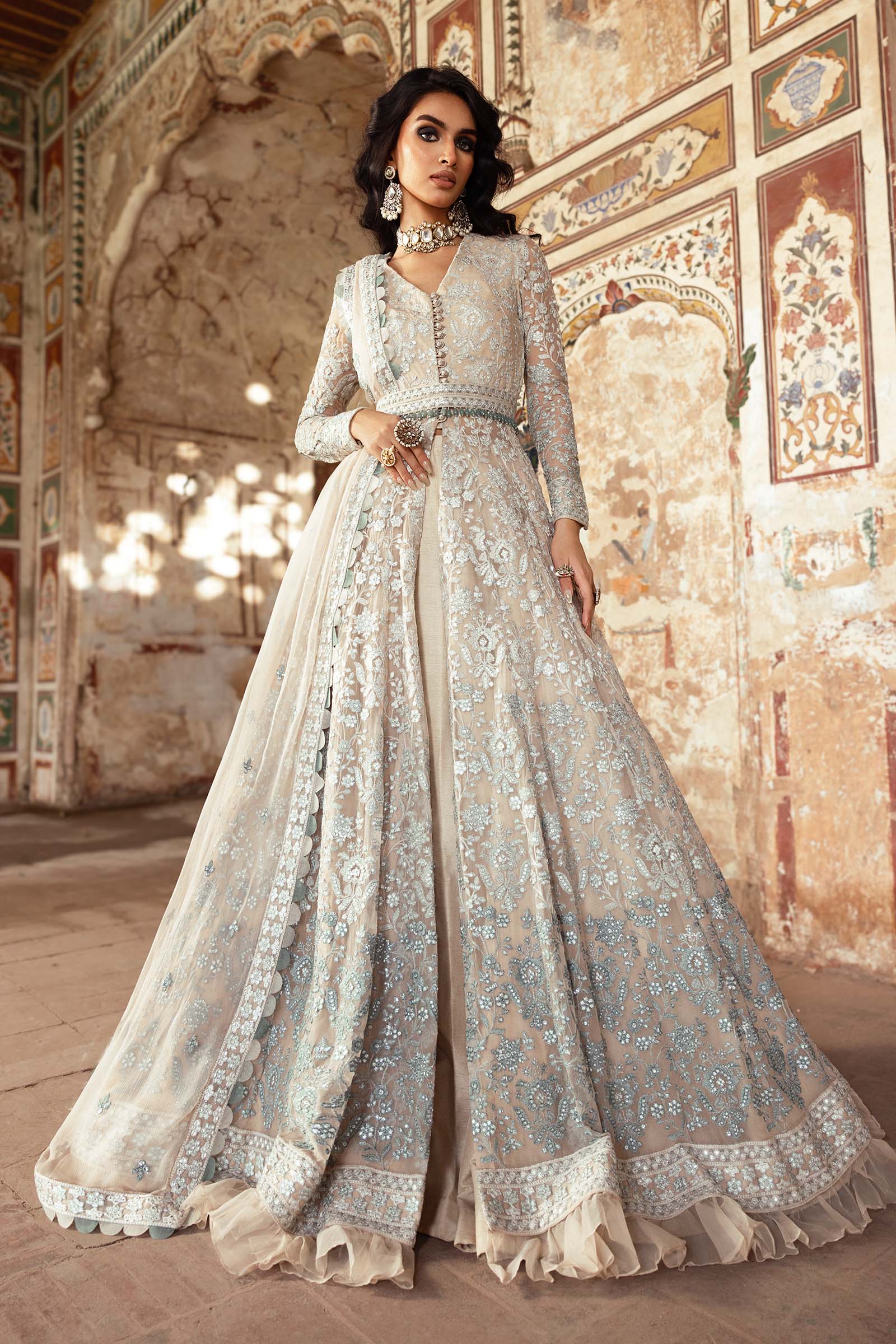 Embroidered Chiffon Fabric (2Pcs) | LF-918