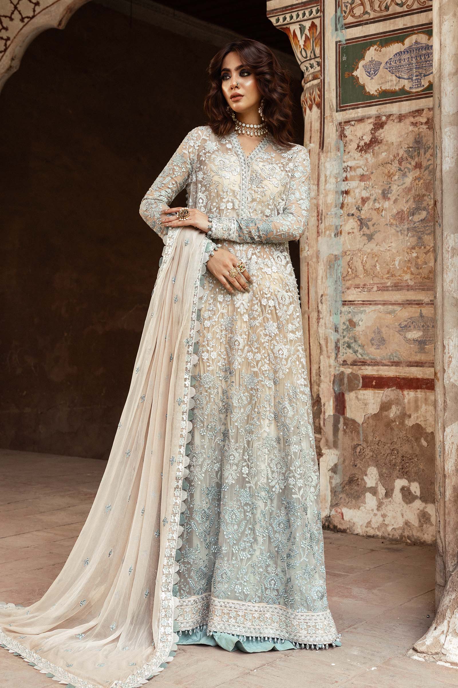 Embroidered Chiffon Fabric (2Pcs) | LF-918