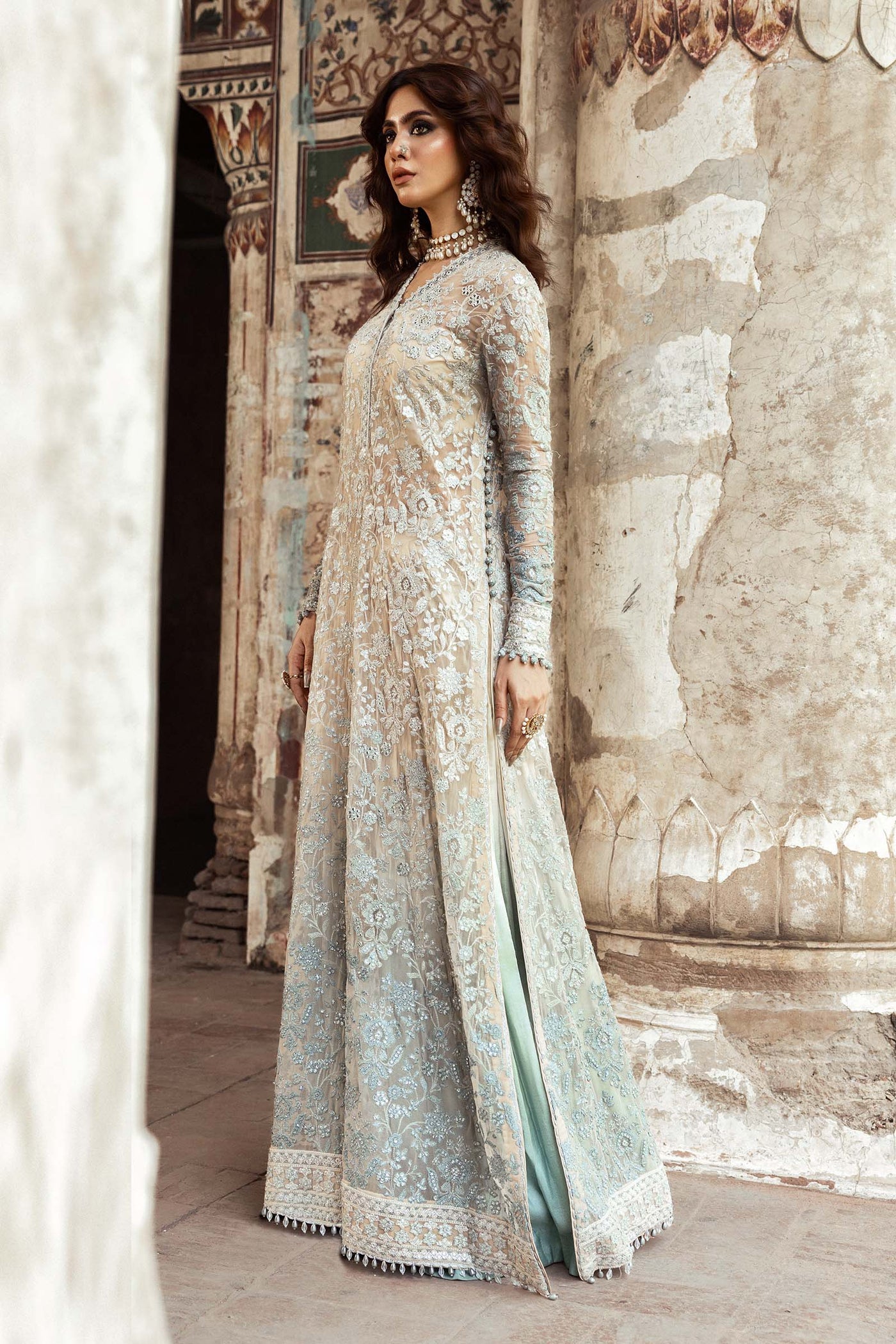 Embroidered Chiffon Fabric (2Pcs) | LF-918