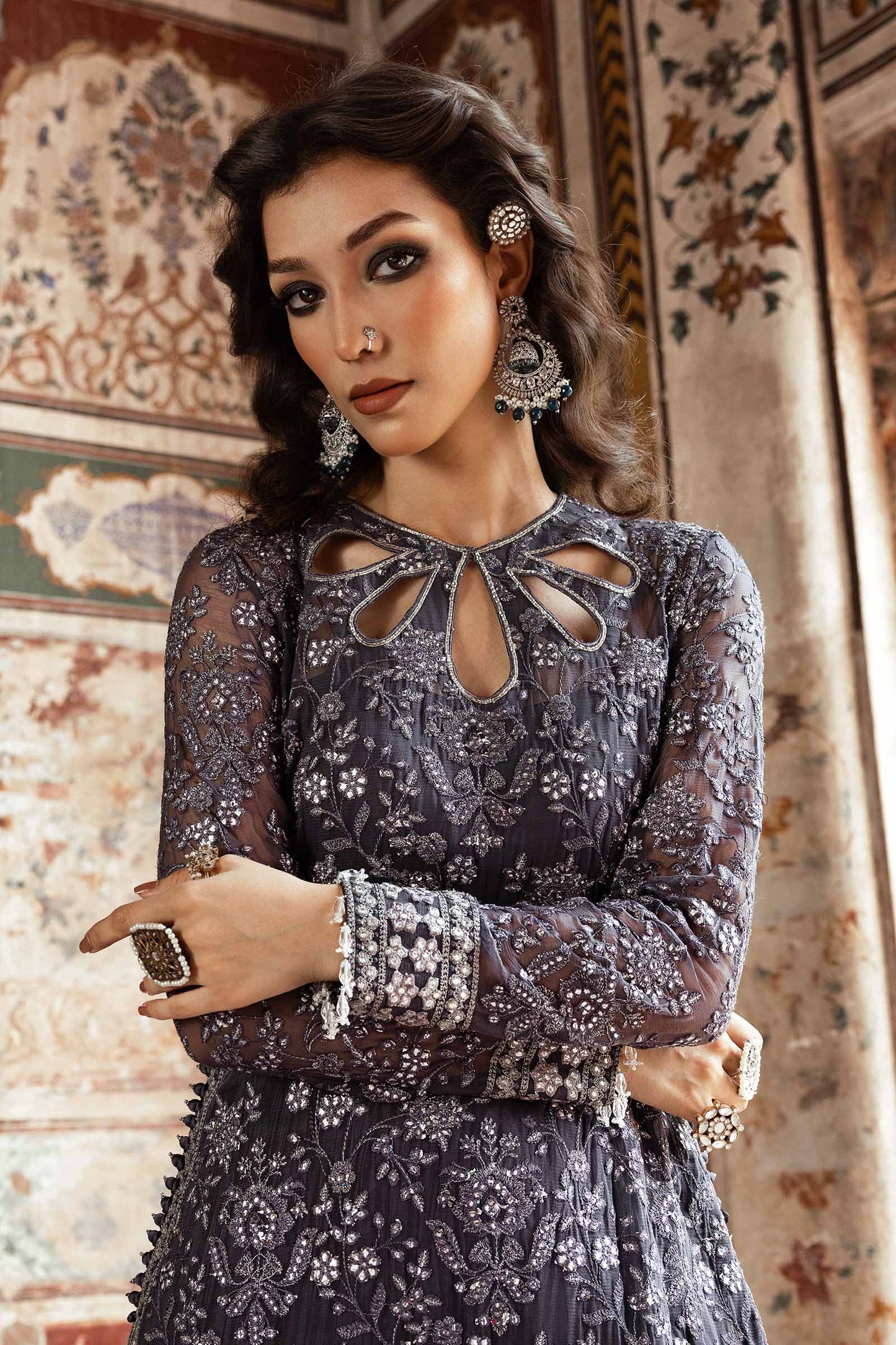 Embroidered Chiffon Fabric (2Pcs) | LF-919