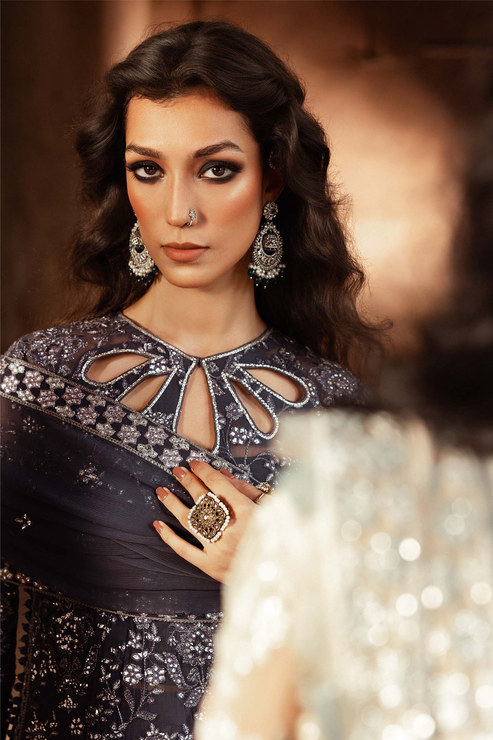 Embroidered Chiffon Fabric (2Pcs) | LF-919