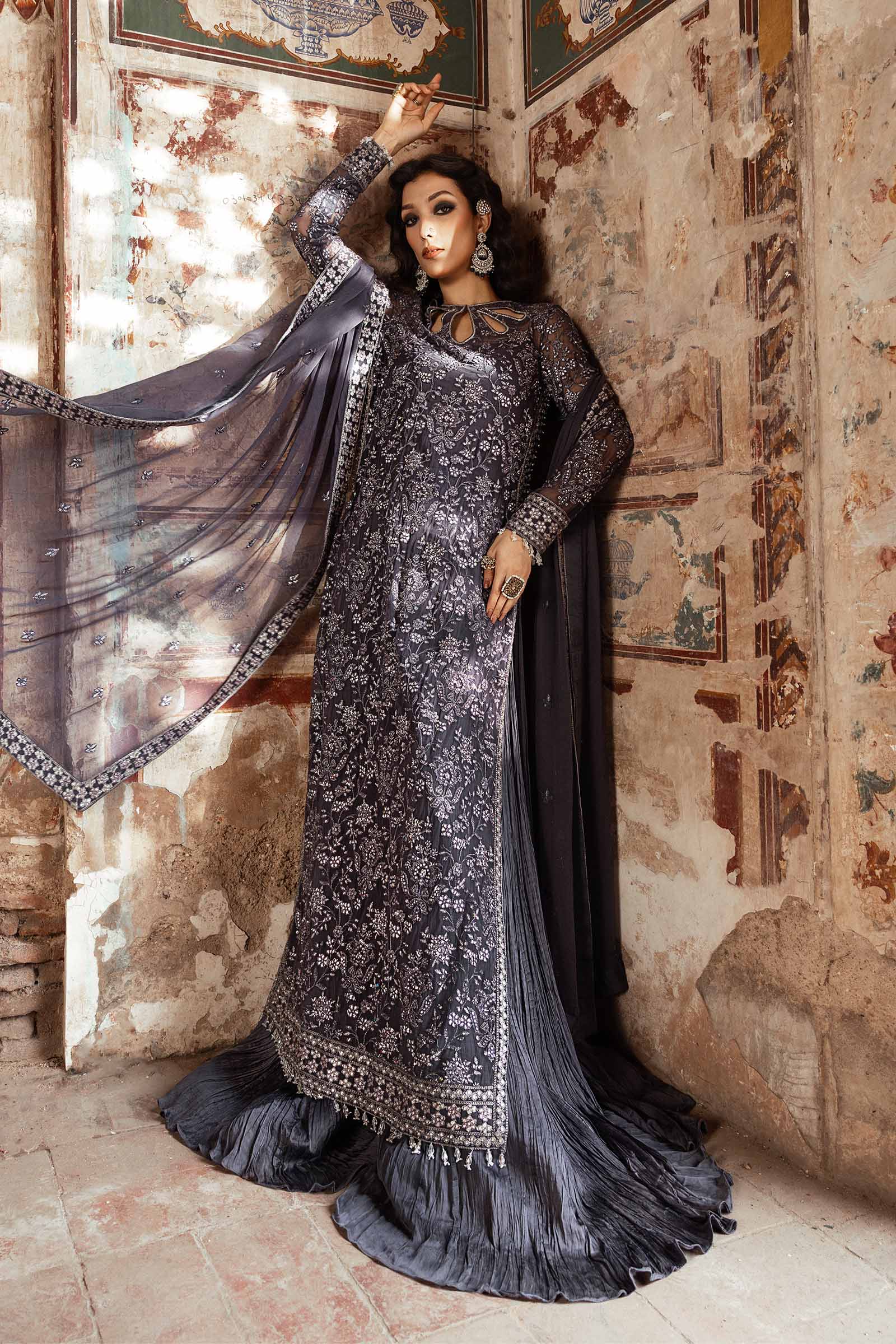 Embroidered Chiffon Fabric (2Pcs) | LF-919