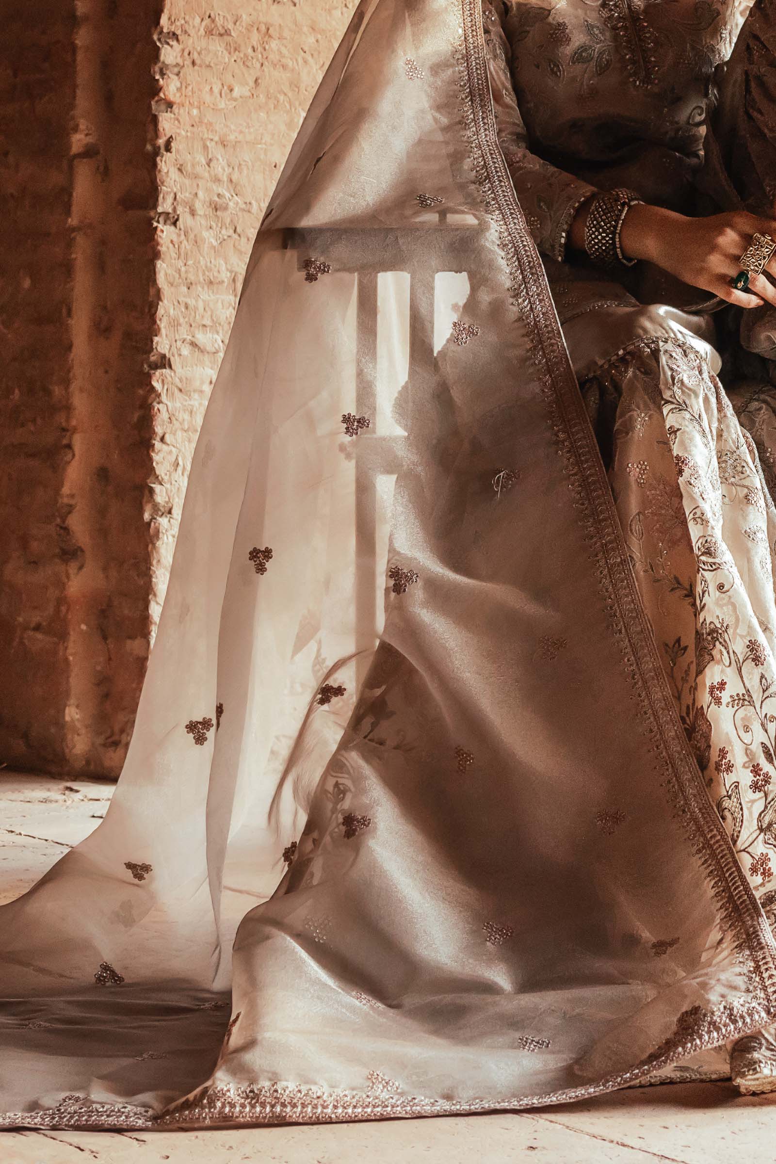 Embroidered Masoori Fabric (2Pcs) | LF-921