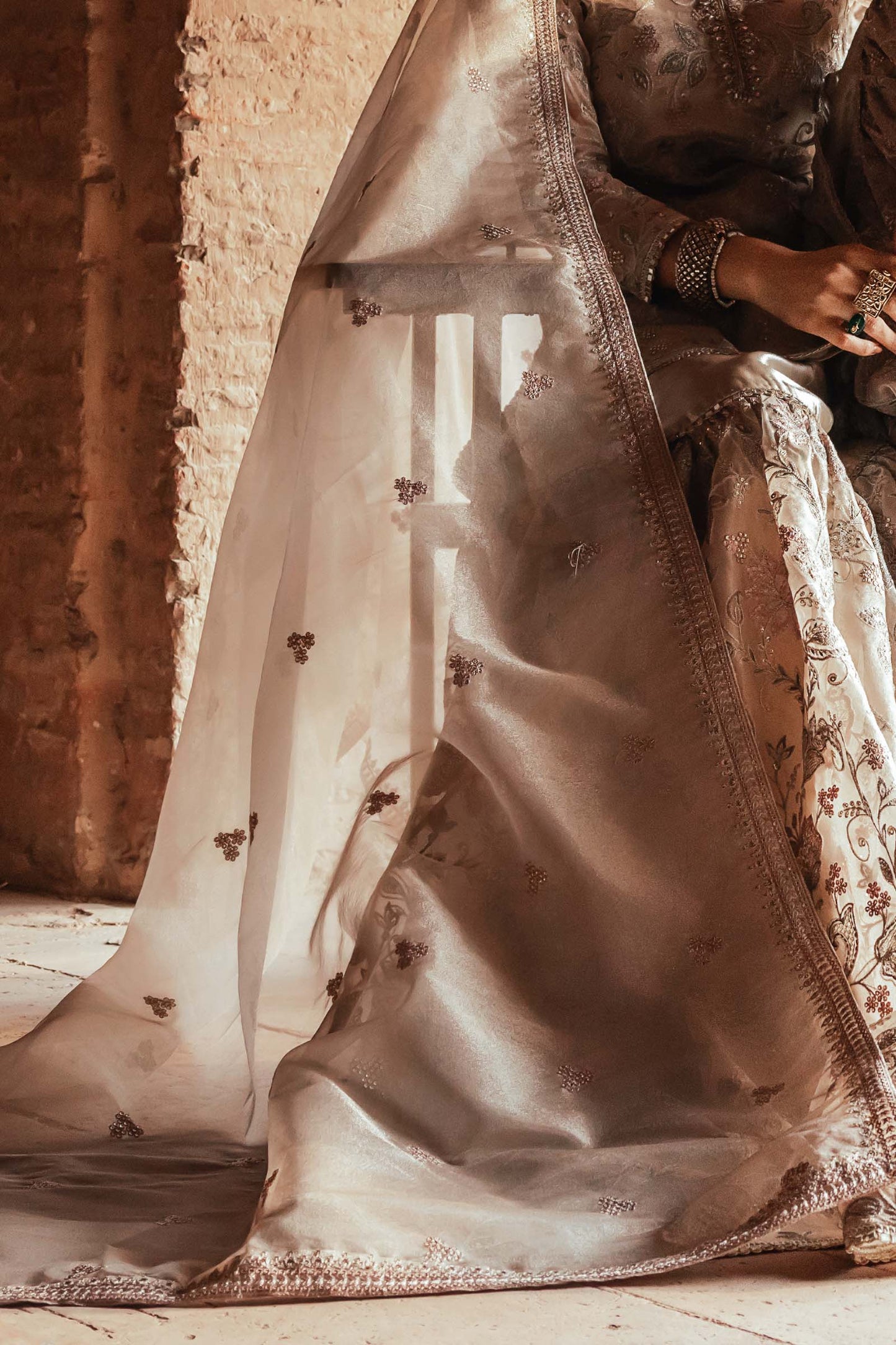 Embroidered Masoori Fabric (2Pcs) | LF-921