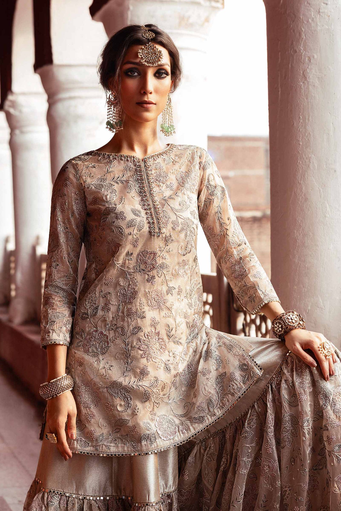 Embroidered Masoori Fabric (2Pcs) | LF-921