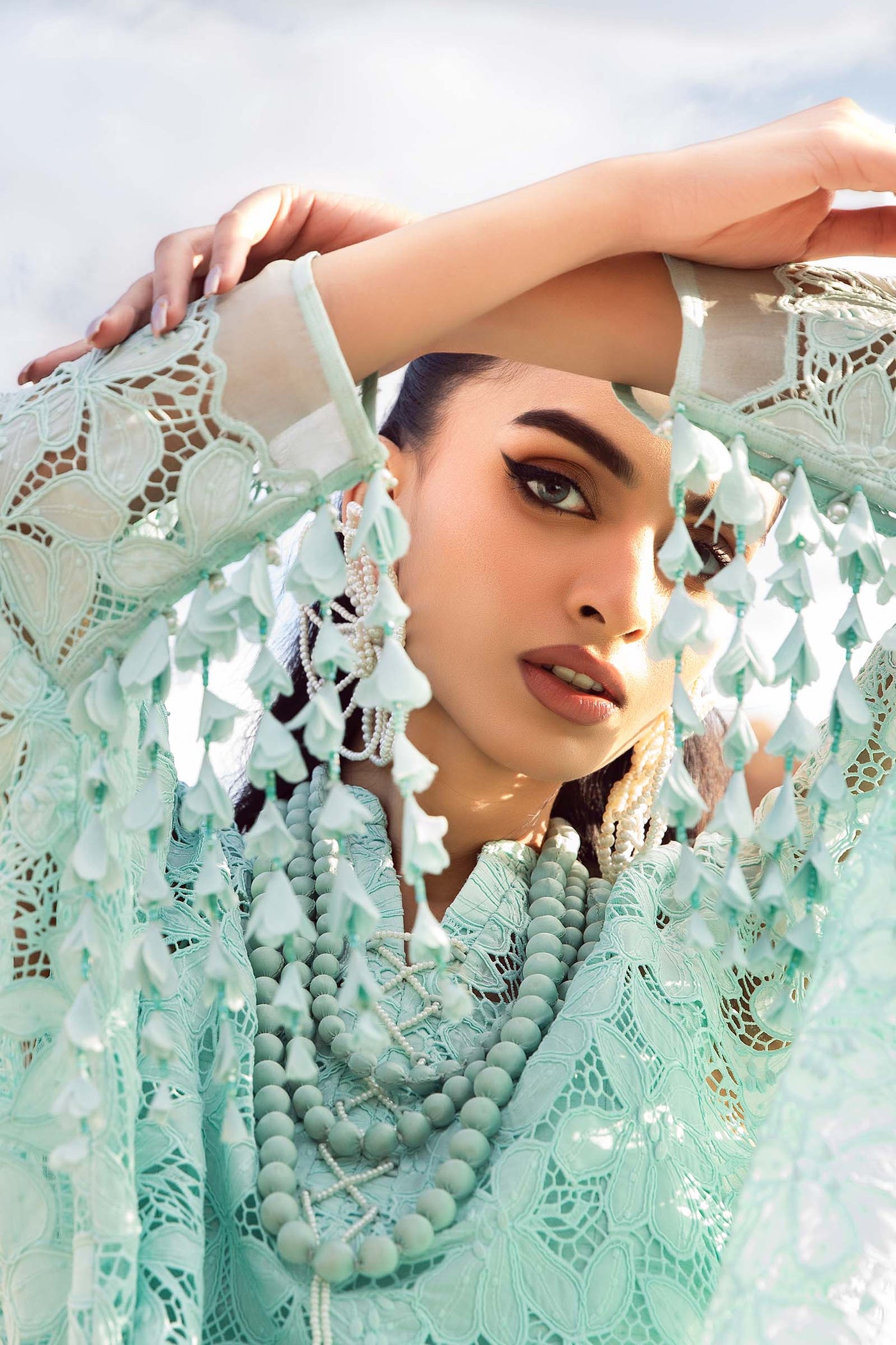 Embroidered Silk Fabric (1Pc) | LF-CH2