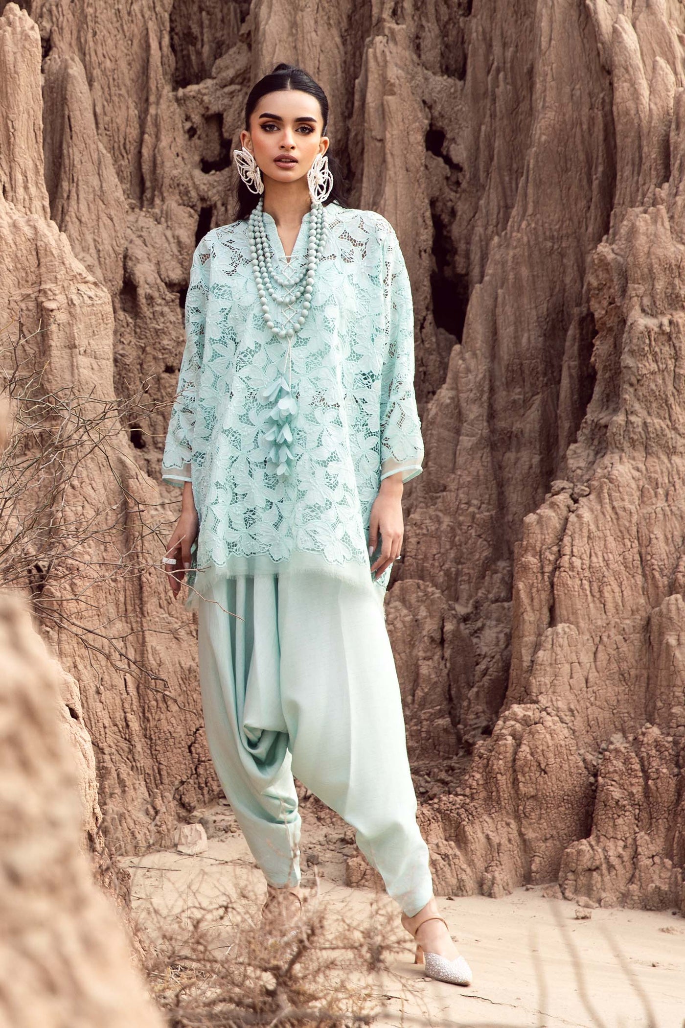 Embroidered Silk Fabric (1Pc) | LF-CH2