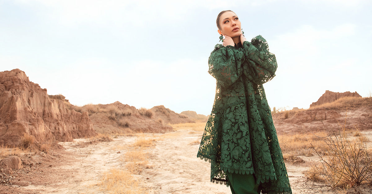 Embroidered Silk Fabric (1Pc) | LF-CH3R1