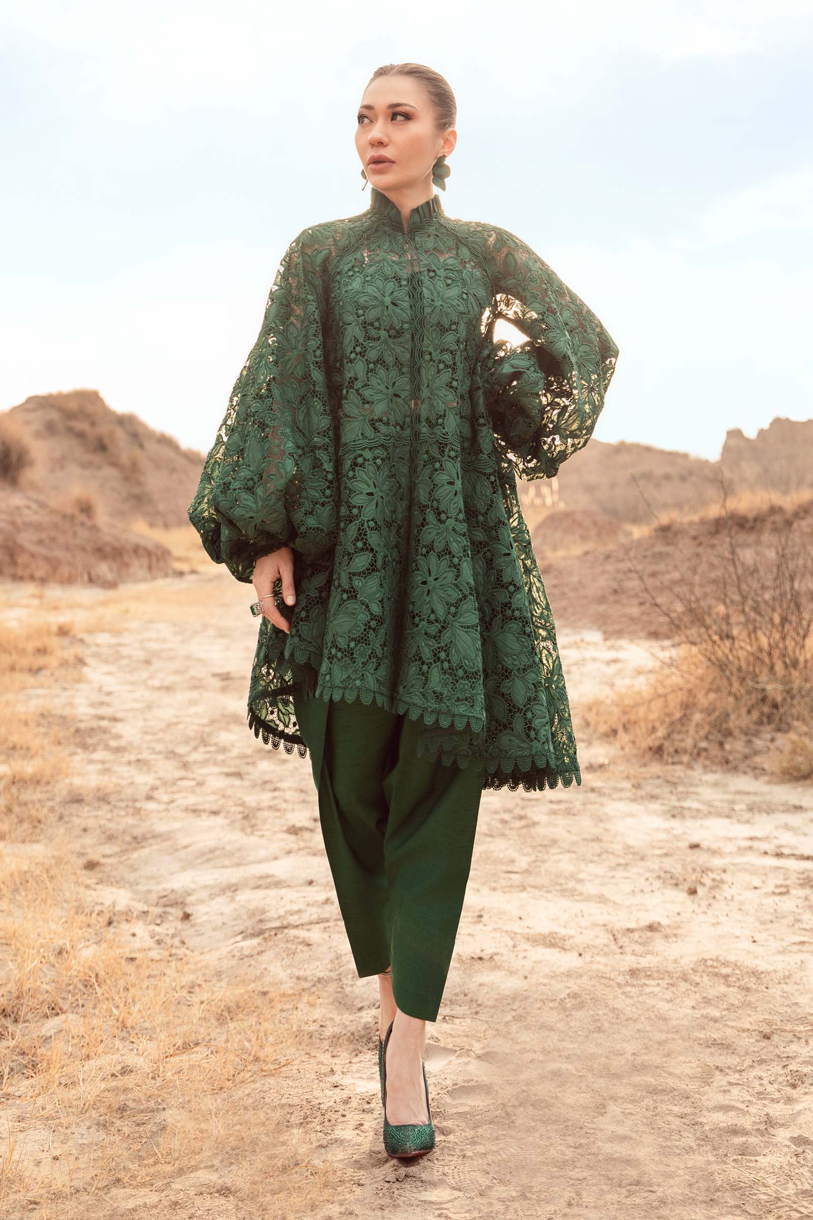 Embroidered Silk Fabric (1Pc) | LF-CH3R1