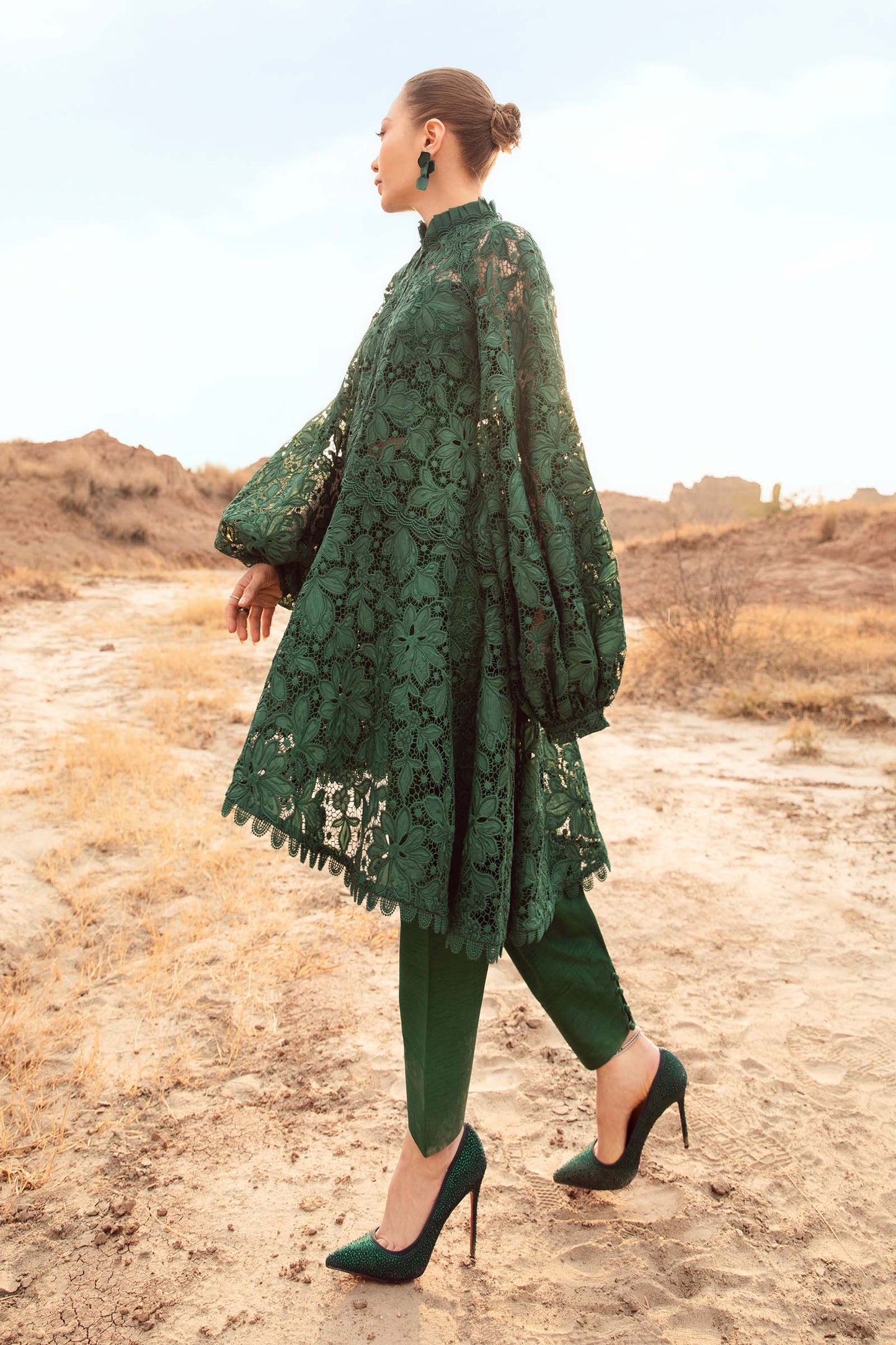 Embroidered Silk Fabric (1Pc) | LF-CH3R1