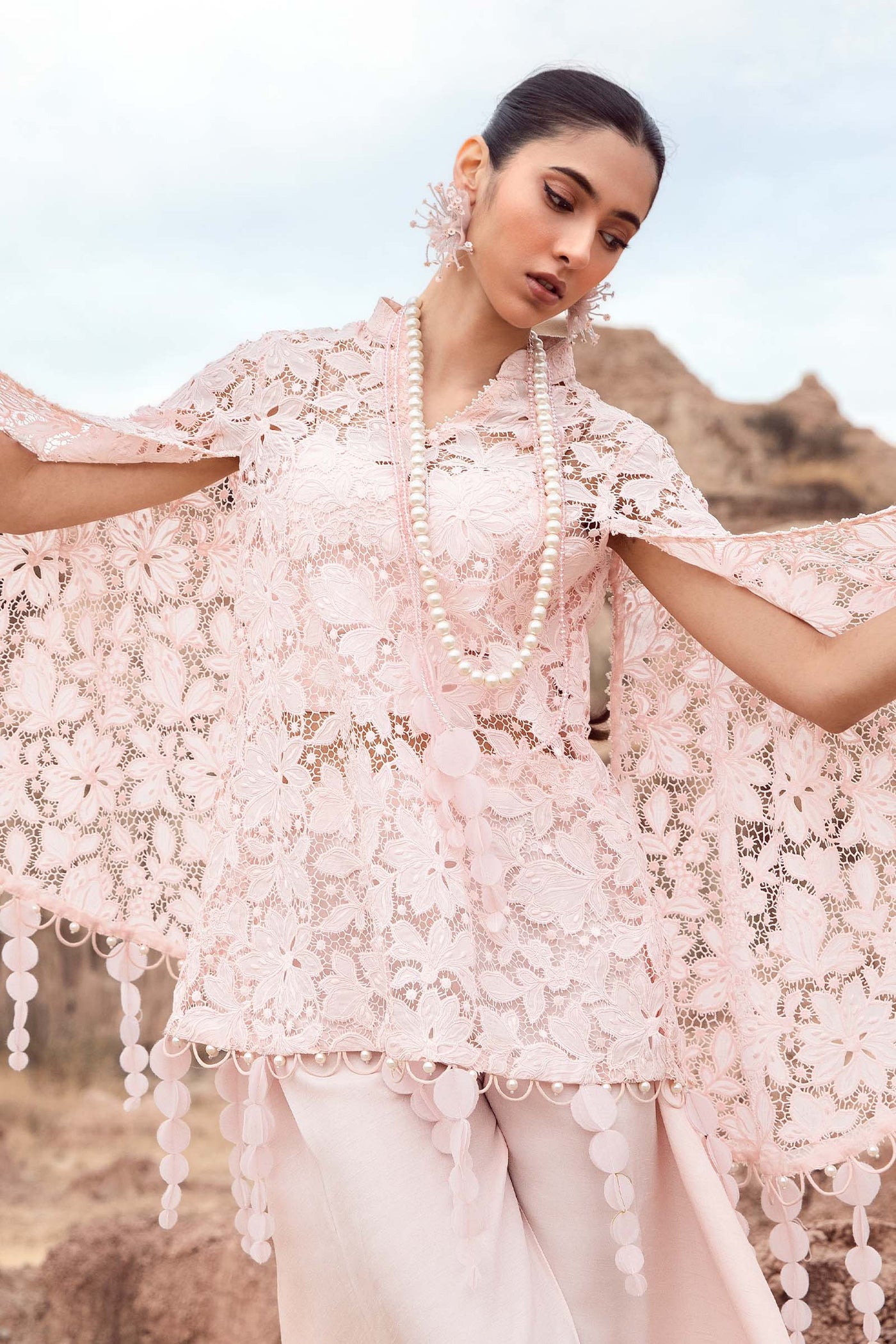 Embroidered Silk Fabric (1Pc) | LF-CH3R1