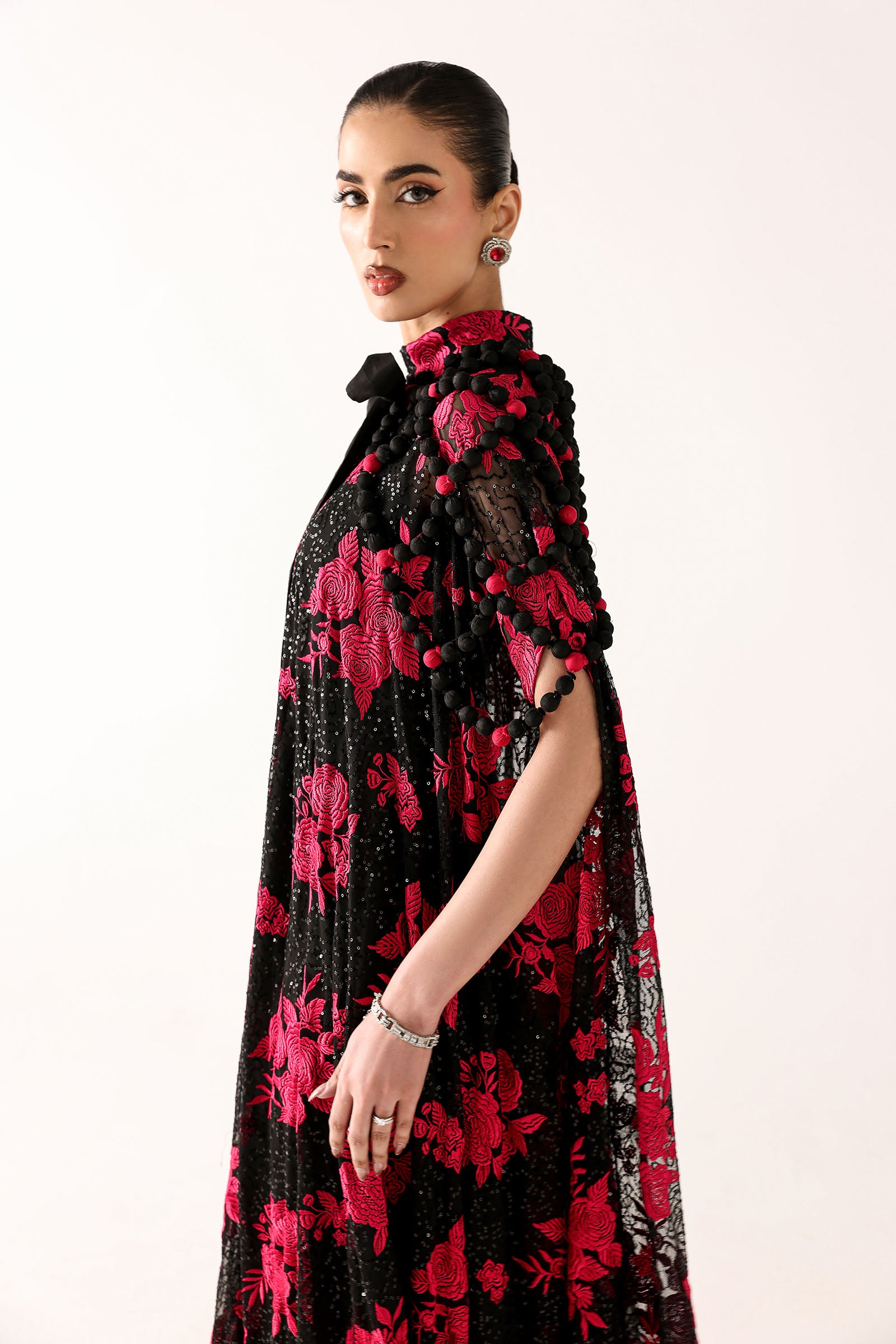 Embroidered Net Fabric (2Pcs)