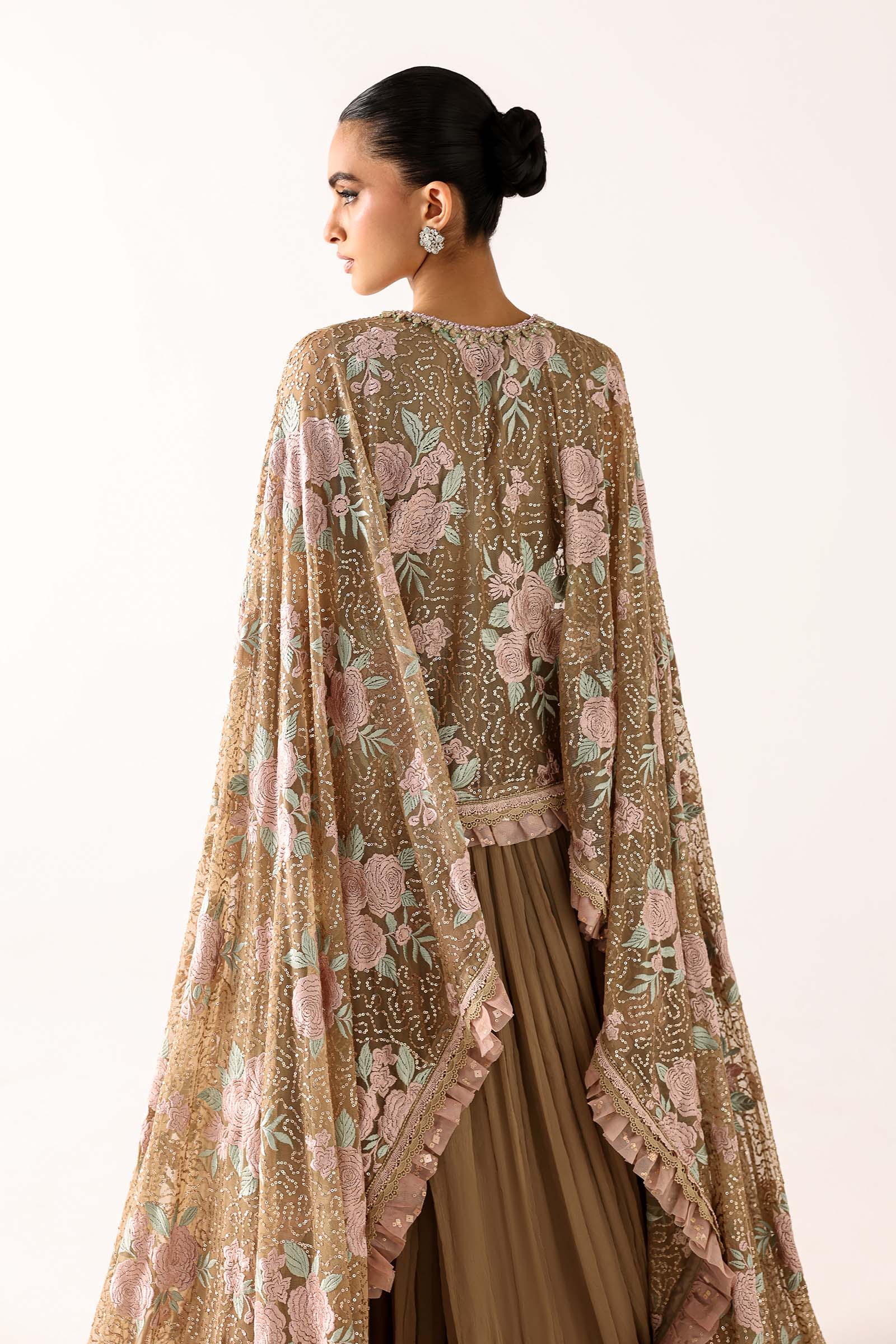 Embroidered Net Fabric (2Pcs)