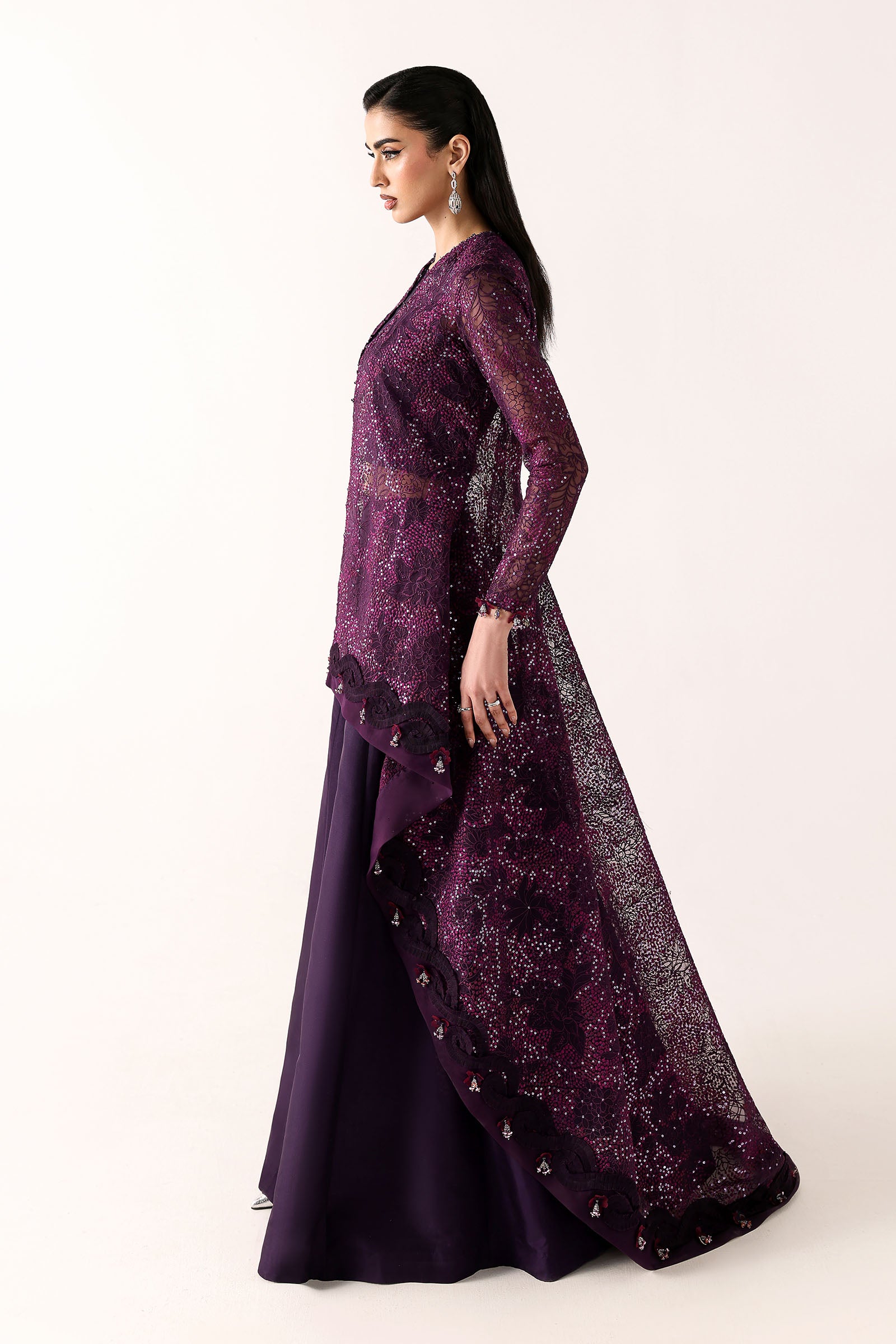 Embroidered Organza Fabric (2Pcs)